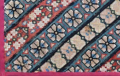 Rare Old Petit-point French Tapestry 19th Century - wool & silk- 60x54 - N° 1448