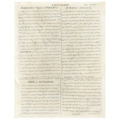 Seltener alter Druck von Stenographie, Fabicius' Antwort an Pyrrhus und St. Paul, um 1810