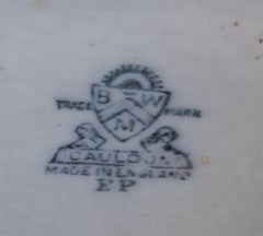 Rare Old Toilet Tank And Its Soap Dish In Fine English Porcelain