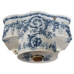 Rare Old Toilet Tank And Its Soap Dish In Fine English Porcelain