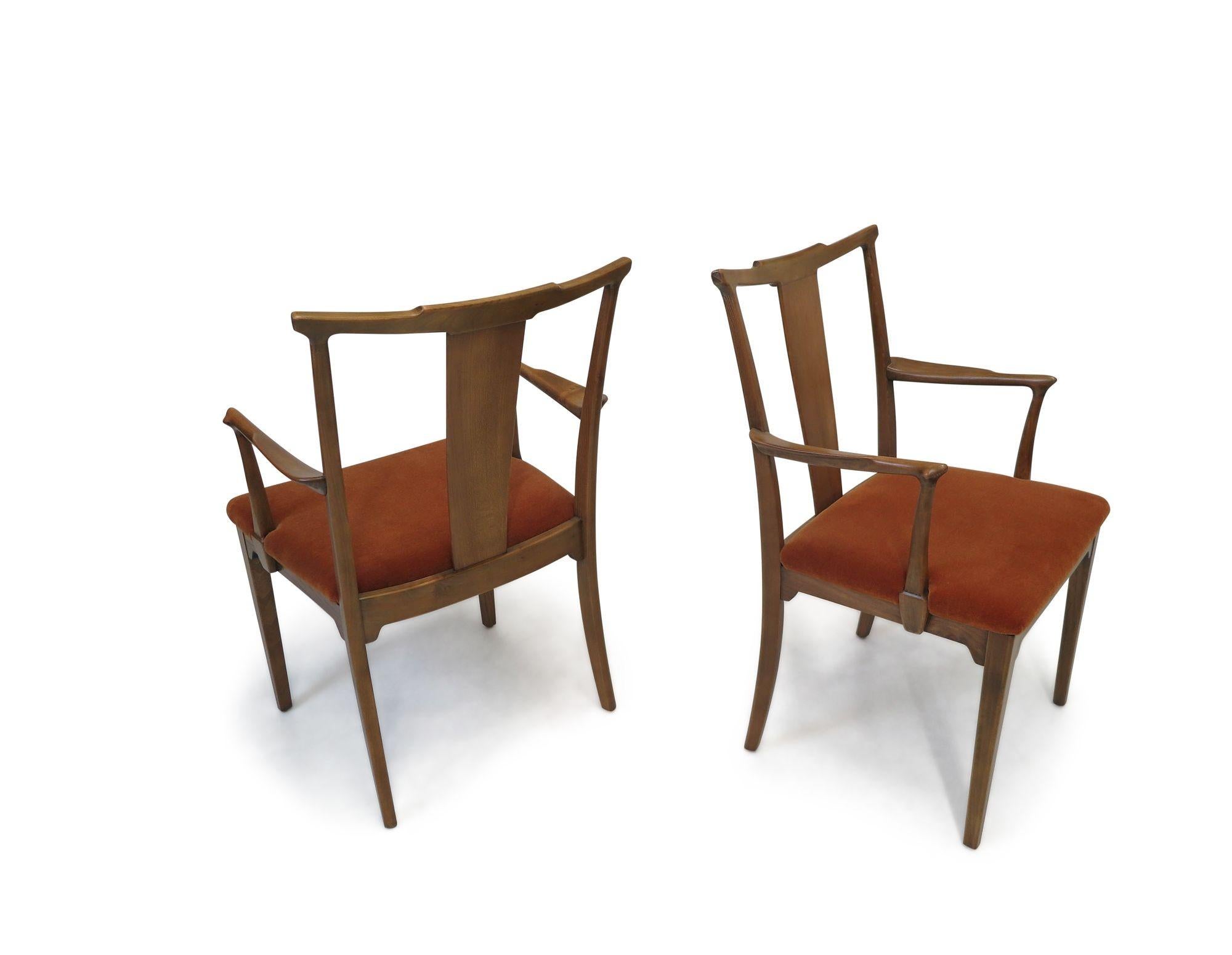 Rare Ole Wanscher Ash Dining Armchairs For Sale 2