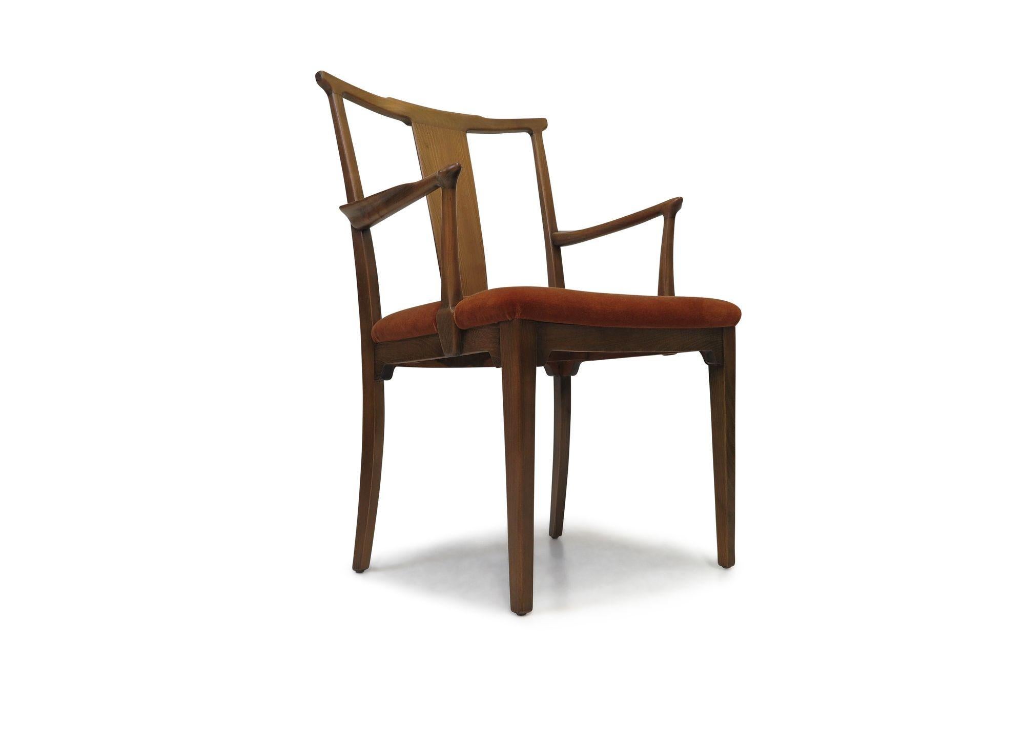 Danish Rare Ole Wanscher Ash Dining Armchairs For Sale