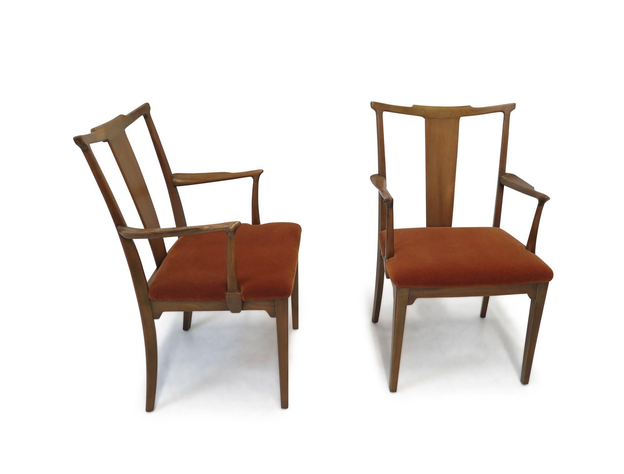 Rare Ole Wanscher Ash Dining Armchairs For Sale 1