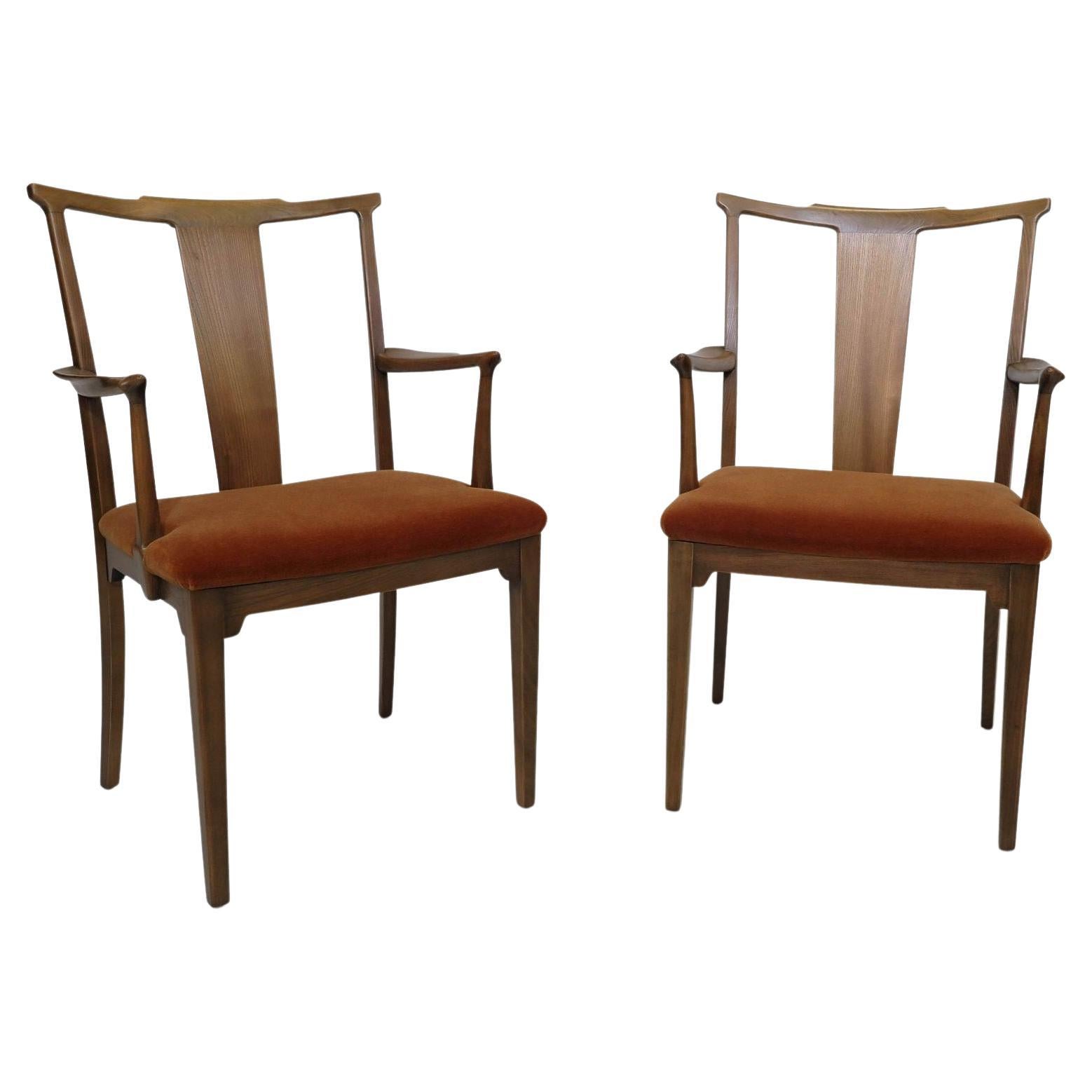 Rare Ole Wanscher Ash Dining Armchairs For Sale