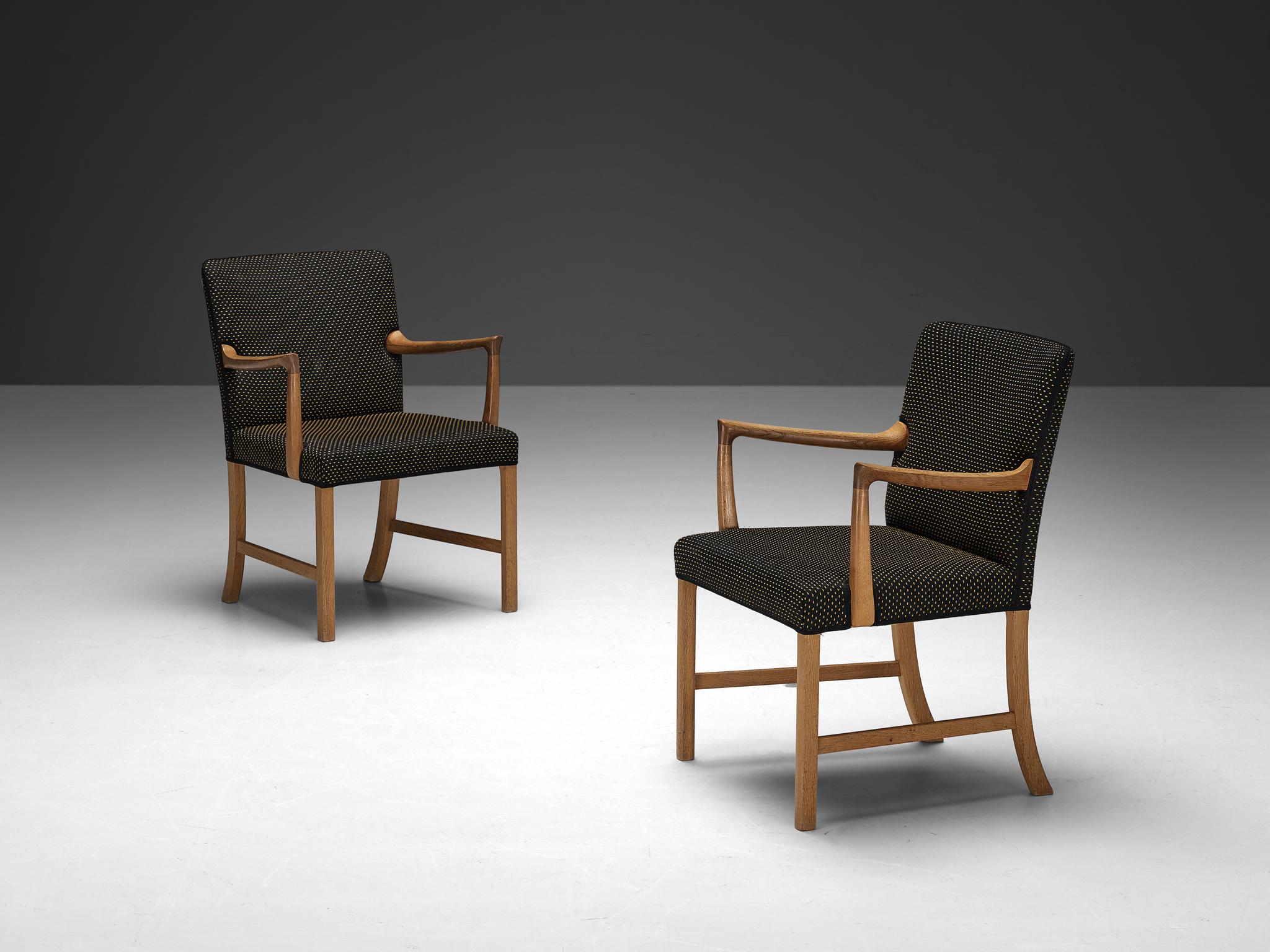 Rare Ole Wanscher for A.J. Iversen Set of Six Dining Chairs in Oak  For Sale 1
