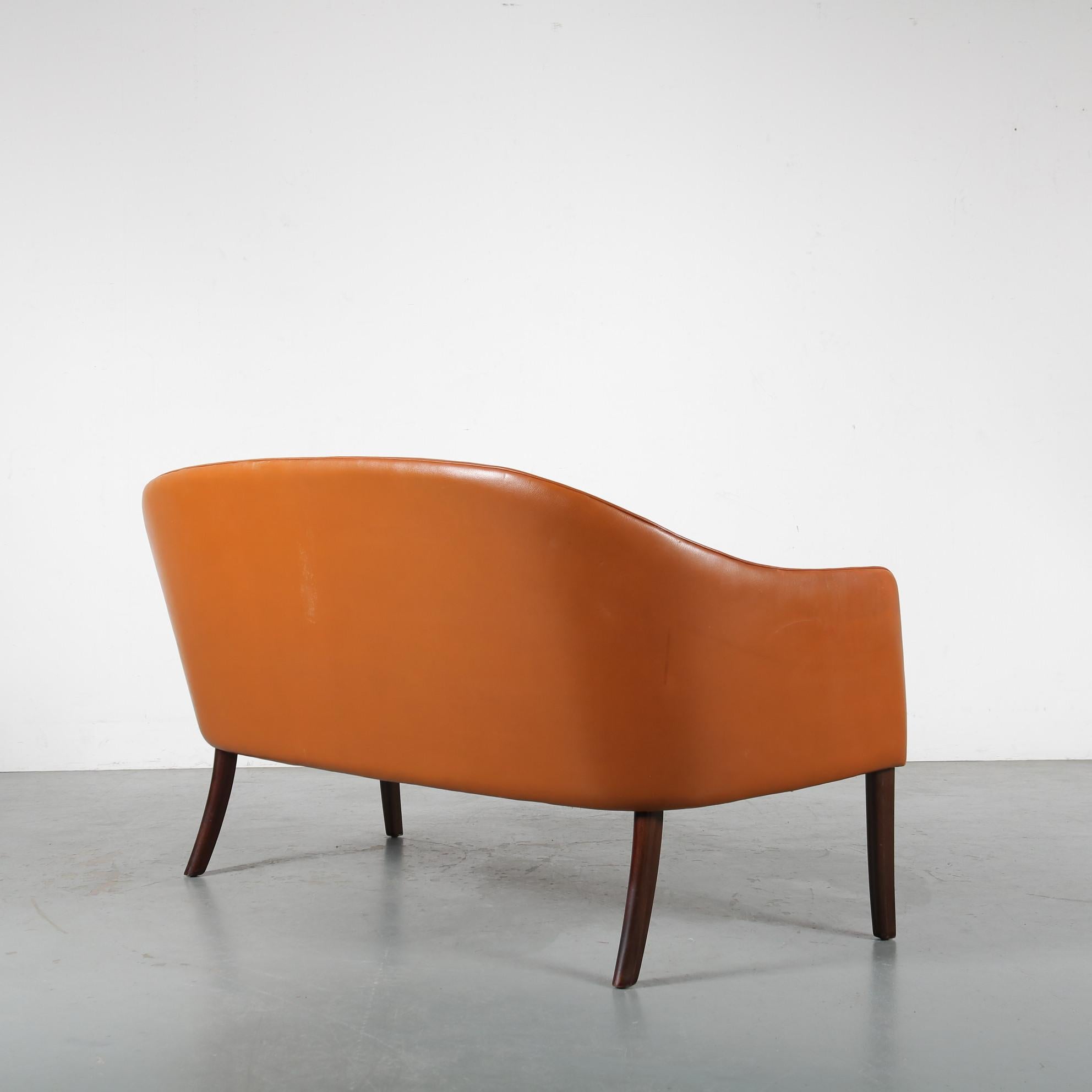 Rare Ole Wanscher Sofa for J. Jeppesen, Denmark, 1950 For Sale 7