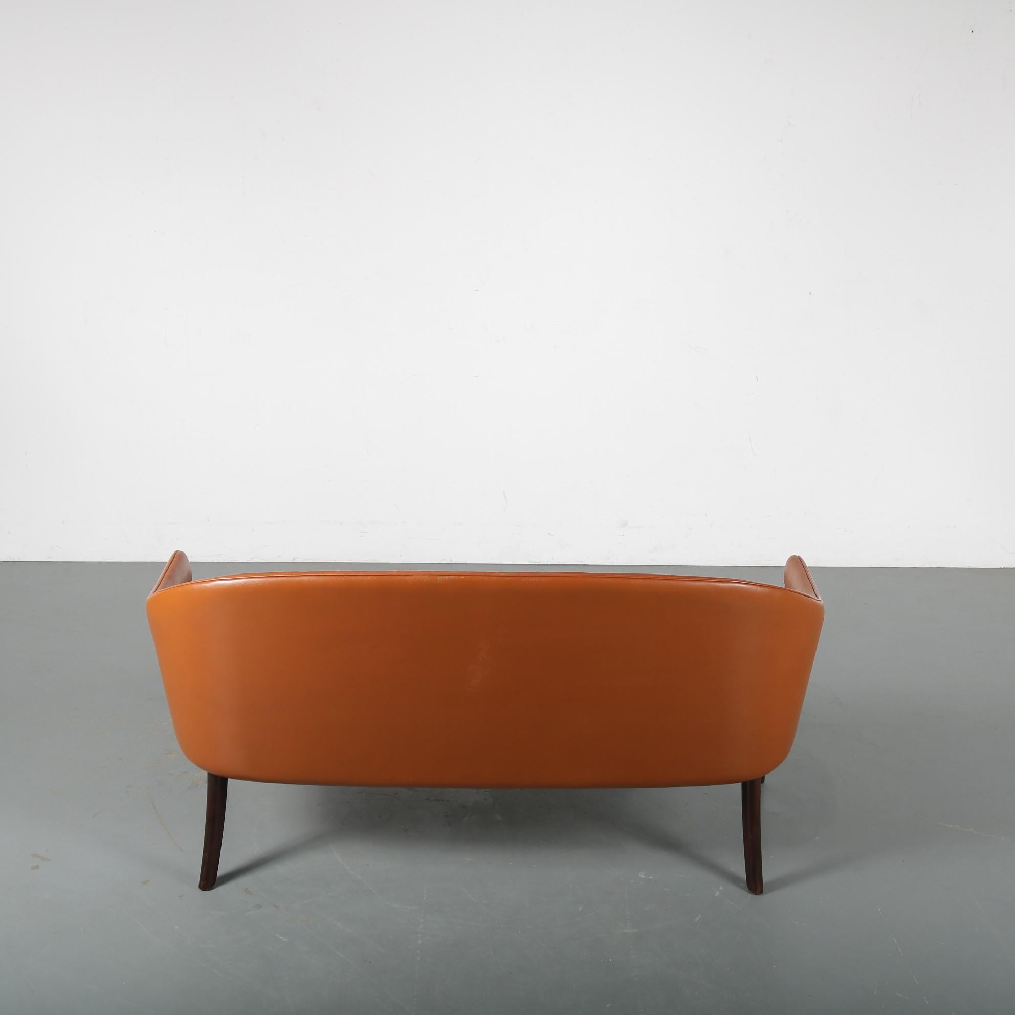 Seltenes Ole Wanscher-Sofa für J. Jeppesen, Dänemark, 1950 im Angebot 9