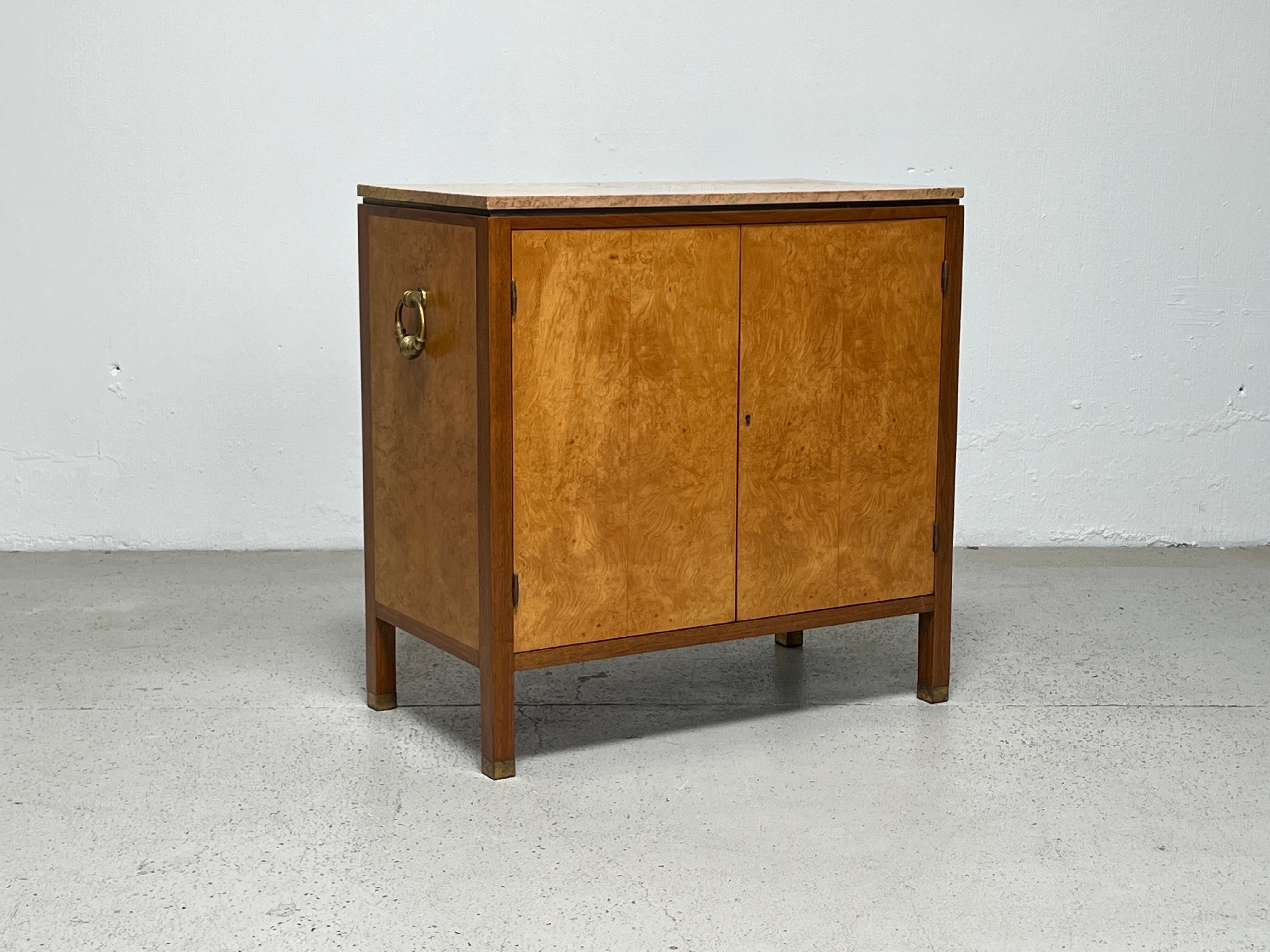 Rare Olive Burl Cabinet by Edward Wormley for Dunbar For Sale 4