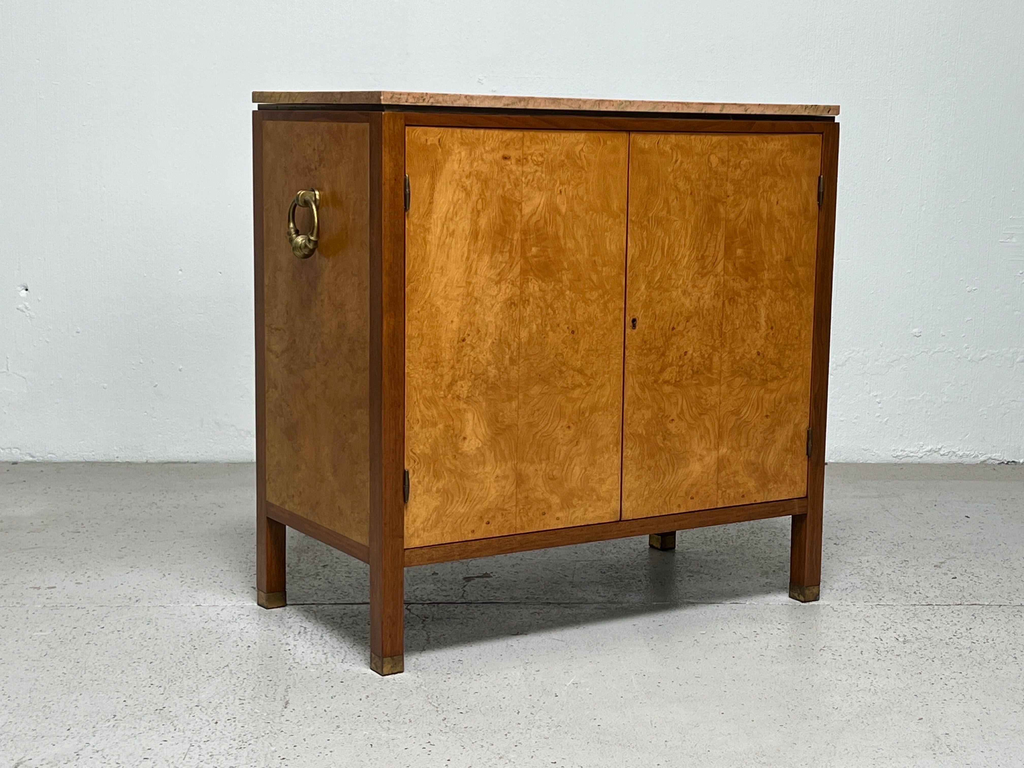 Rare Olive Burl Cabinet by Edward Wormley for Dunbar For Sale 8