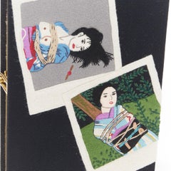 rare OLYMPIA LE TAN ARAKI black bondage polaroid embroidery book clutch bag