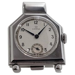 Seltene Omega Taschenuhr mit Geldklammer, Handaufzug, 1930er Jahre, Vintage, Sammlerstück JM2