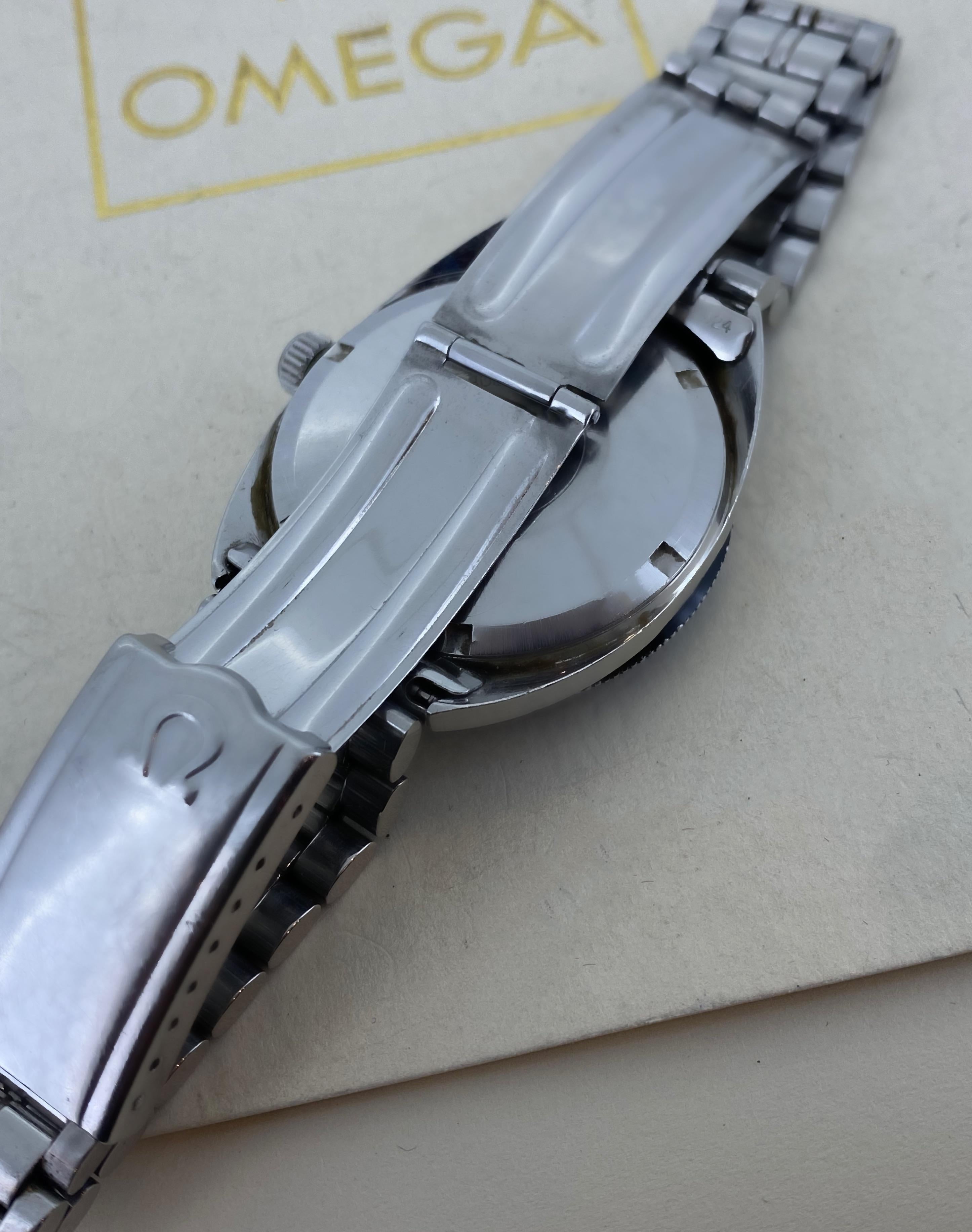 Raro reloj Omega Seamaster 120m ref 166.027 calibre 565 Vintage c1967 38mm para caballero en venta 6