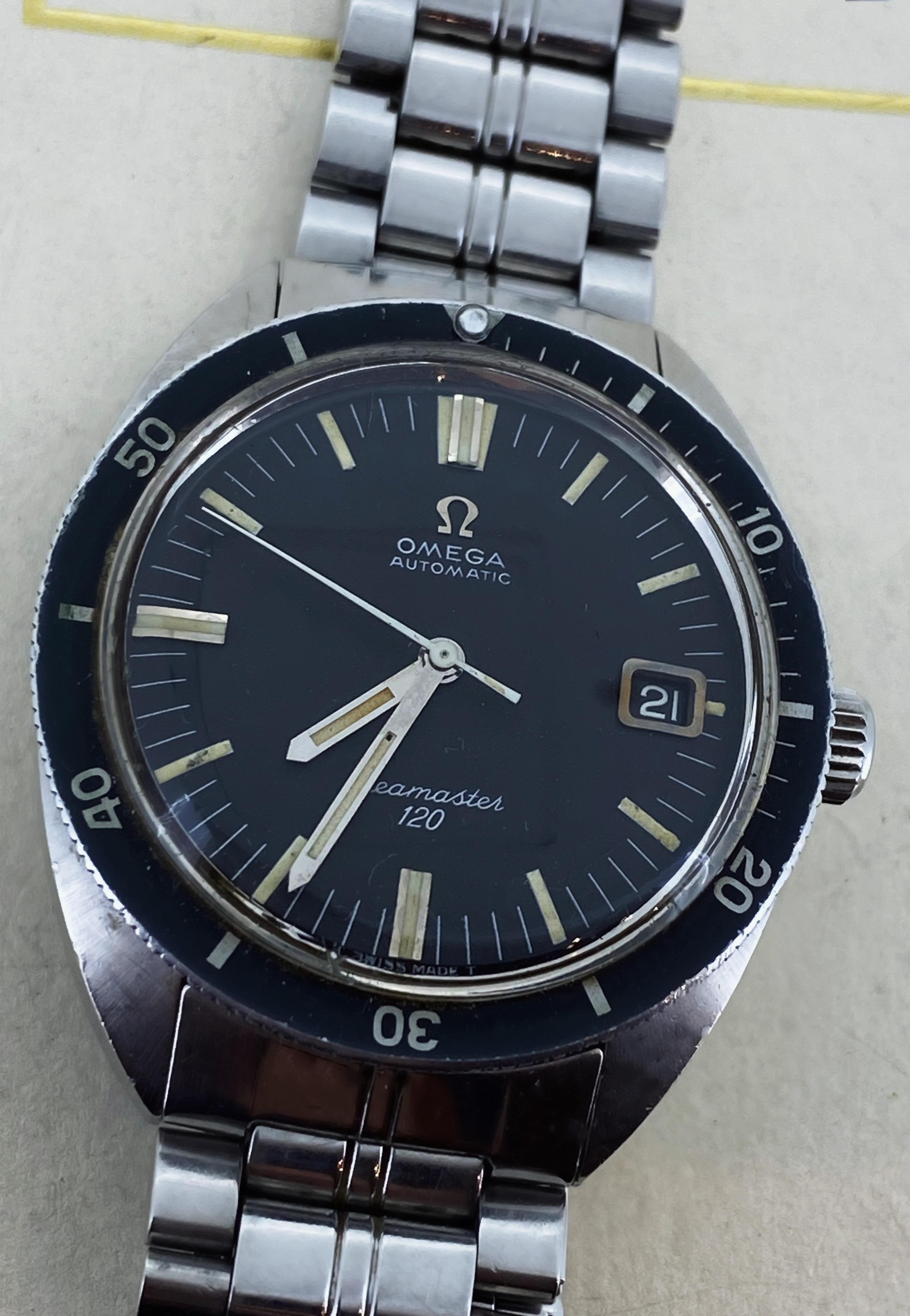 Raro reloj Omega Seamaster 120m ref 166.027 calibre 565 Vintage c1967 38mm para caballero en venta 2