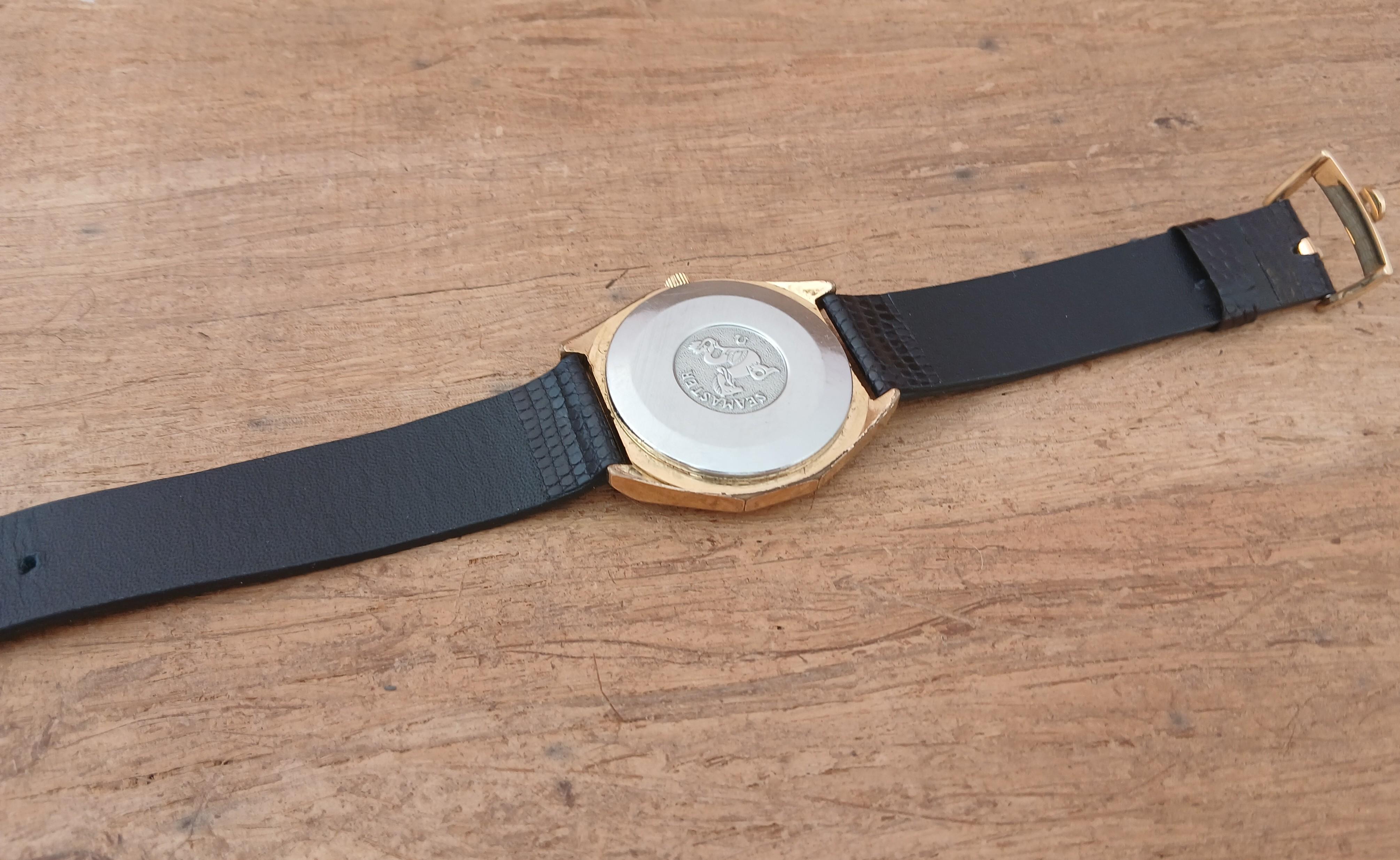 Seltene Omega Seamaster Automatik Ref 1660257 Achteck vergoldet Herrenuhr im Angebot 9