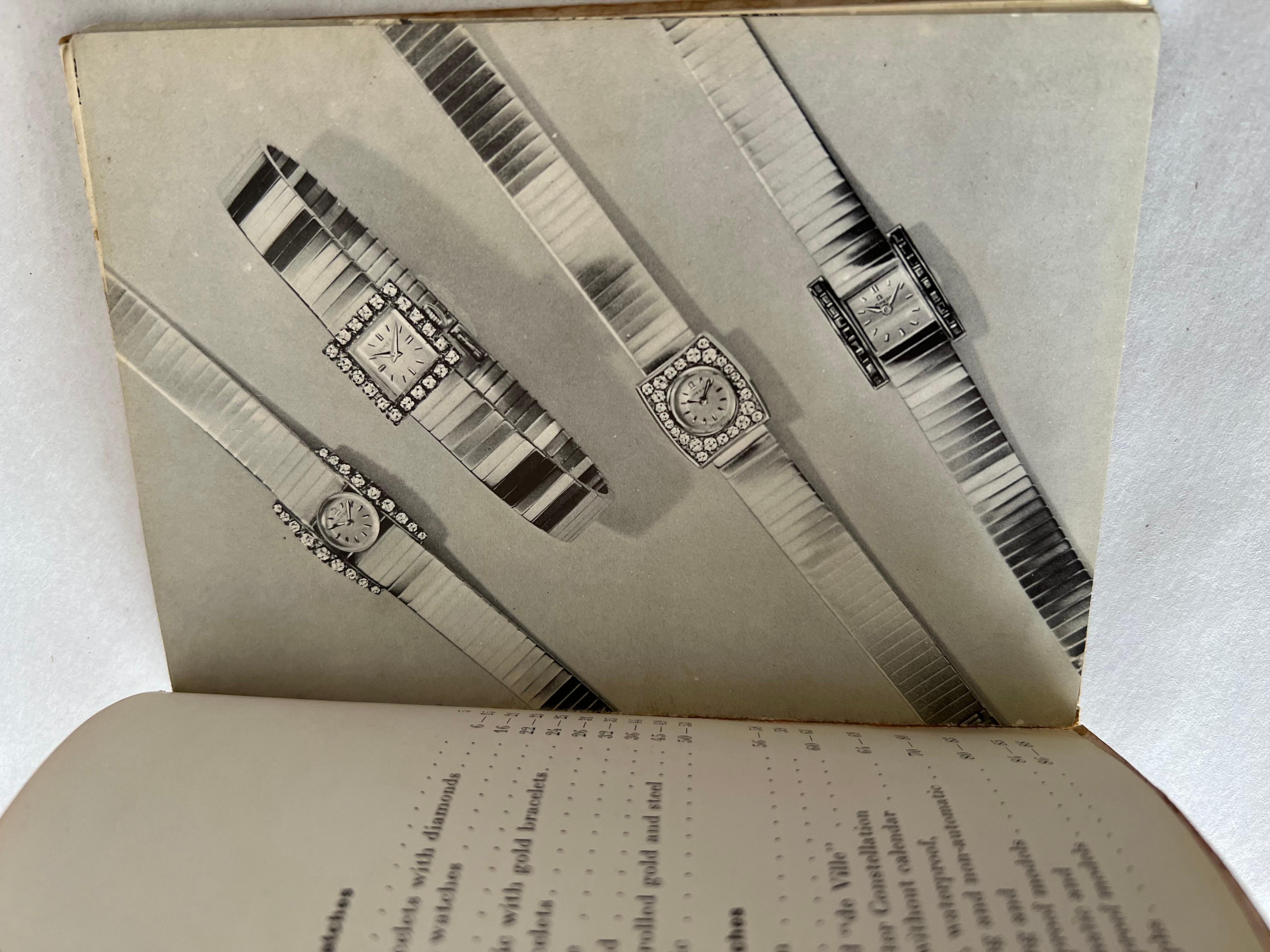 Moderno Rare Omega Watch Company 88 Page Catalog 1960 in vendita