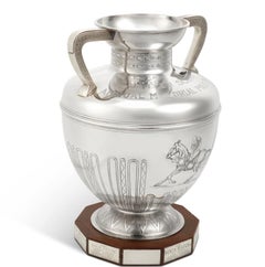 Exclusivo y único trofeo de polo de plata de ley de Buccellati para el Boca Raton Polo