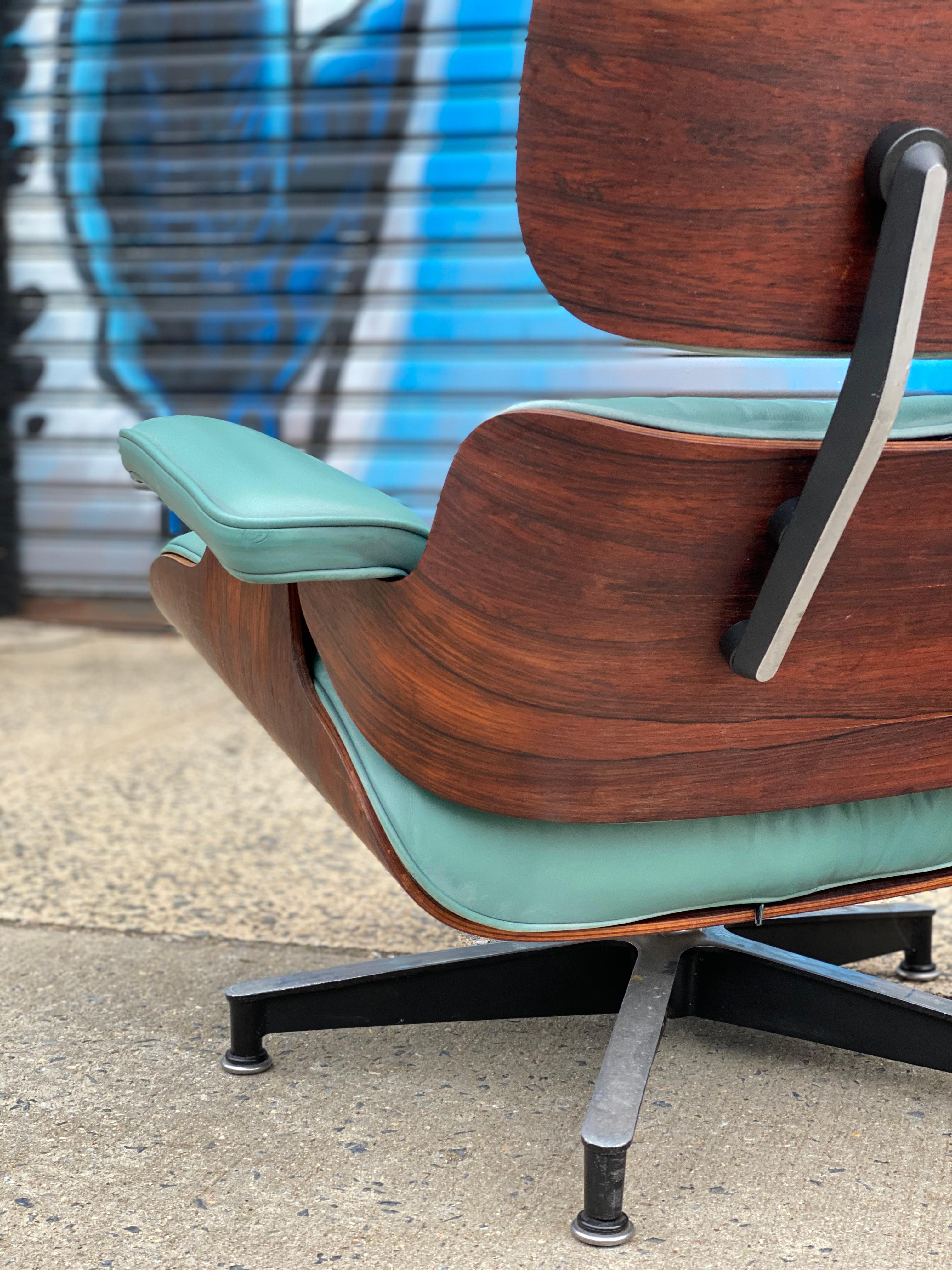 Rare Custom Herman Miller Eames Lounge Chair and Ottoman In Good Condition In Brooklyn, NY
