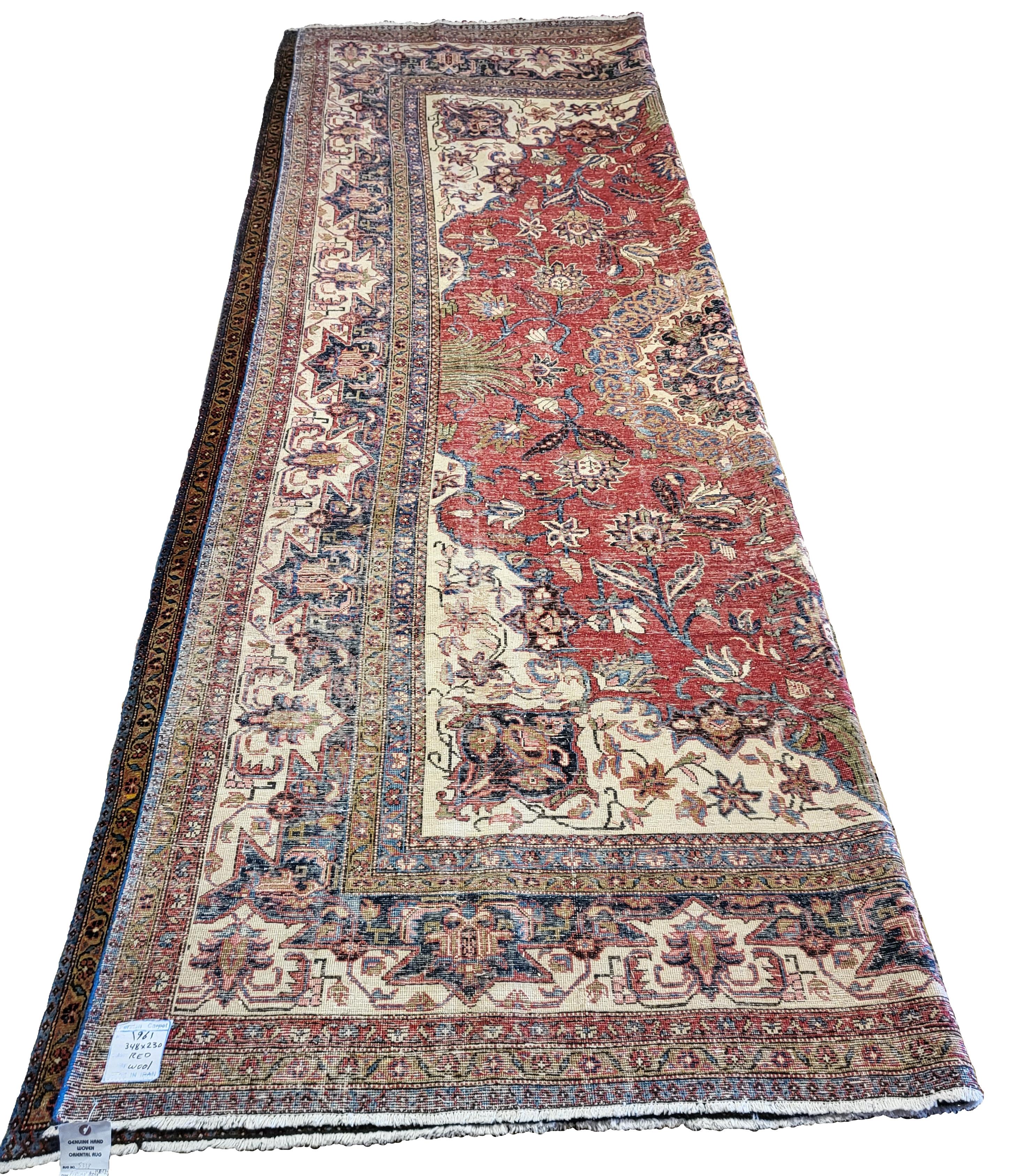Hand-Knotted Rare / One of a Kind - Semi Antique Persian Heriz - Serapi - PRG Exclusive For Sale