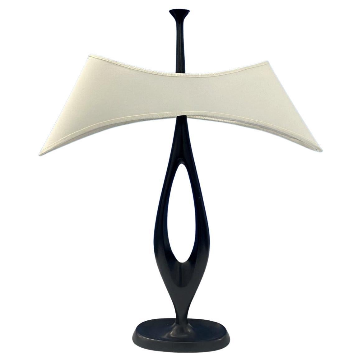 A rare table lamp designed by Max Ingrand and manufactured by Fontana Arte, 1955-1956, Milano, Italy. While running his own studio in Paris, Max Ingrand became in 1954 artistic director of Fontana Arte founded by Gio Ponti in 1932. The Italian