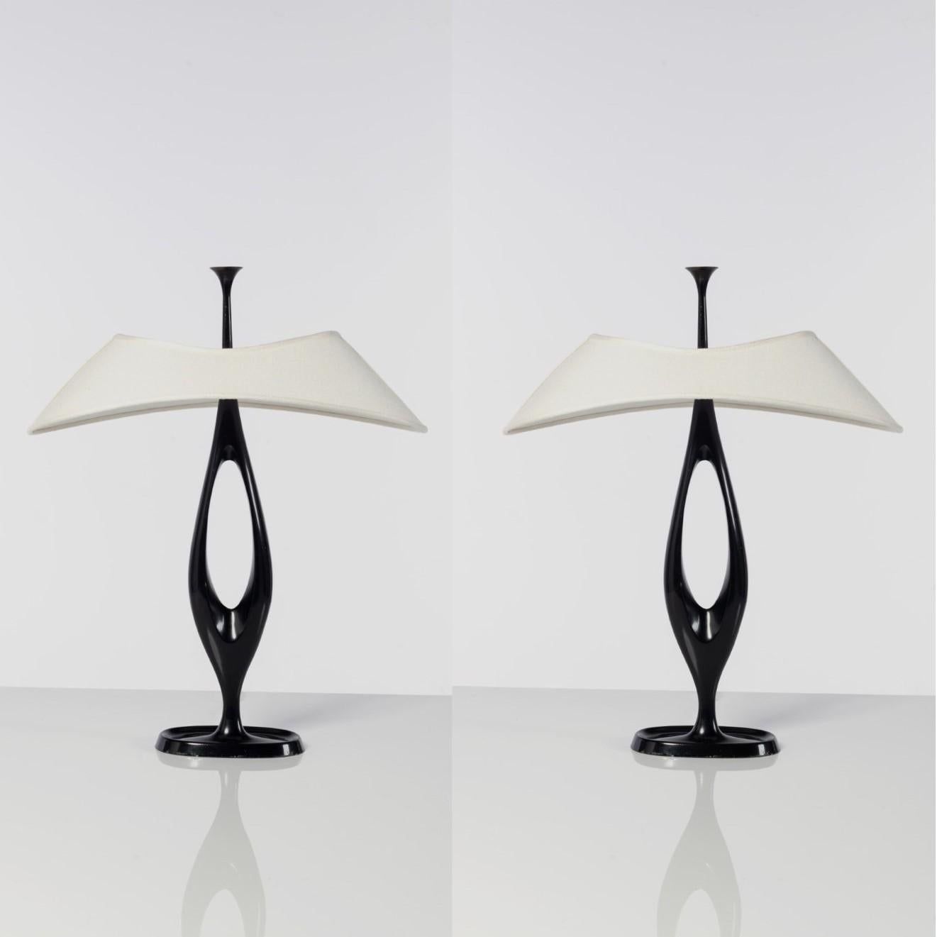 Mid-Century Modern Rare une des deux lampes de table de Max Ingrand pour Fontana Arte, 1955-1956, Italie en vente