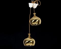 Raros colgantes de cebolla de latón perforado de Helge Zimdal