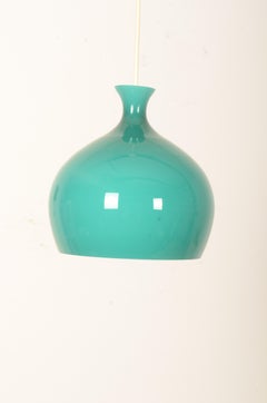Raros colgantes de cebolla en vidrio turquesa de Helge Zimdal