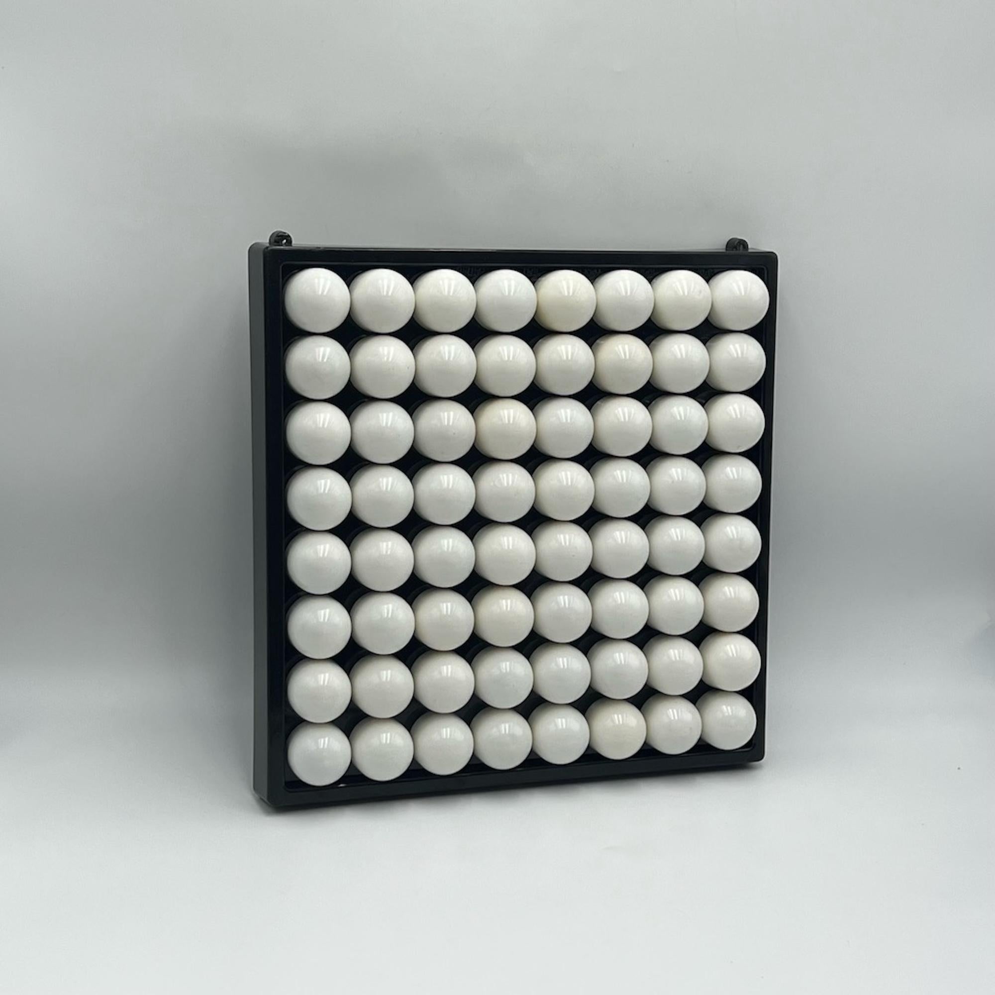 Unfindable wall calendar 'Wall Ball' made in Italy by Euroway Torino the 70s. A statement piece for those who appreciate the charm of space age era.

The “Wall Ball” square perpetual calendar made by Euroway Torino in the 1970s is a captivating and