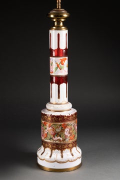 Rare Overlay Glass Lamp