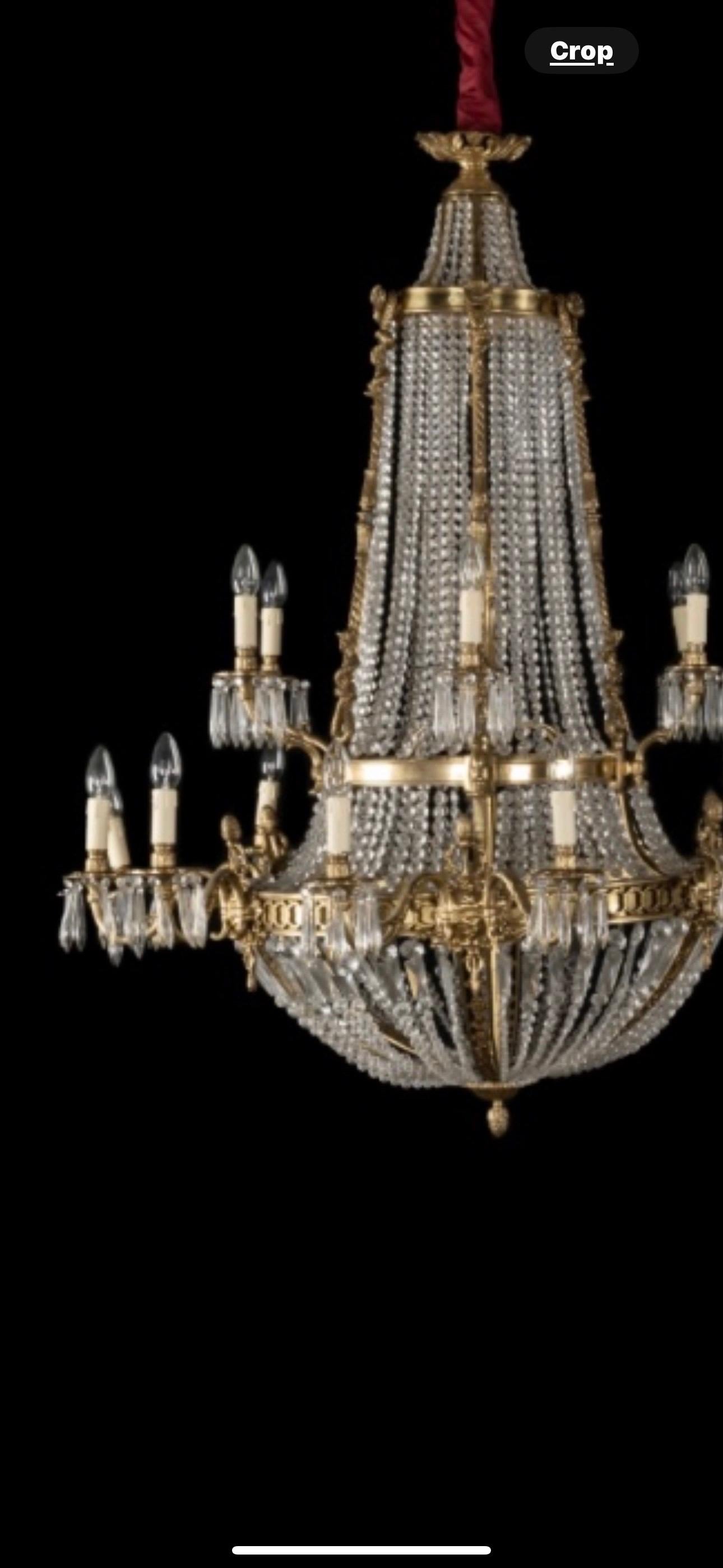 20th Century Rare opportunity, 20thC French empire chandeliers from TV show THE CROWN For Sale