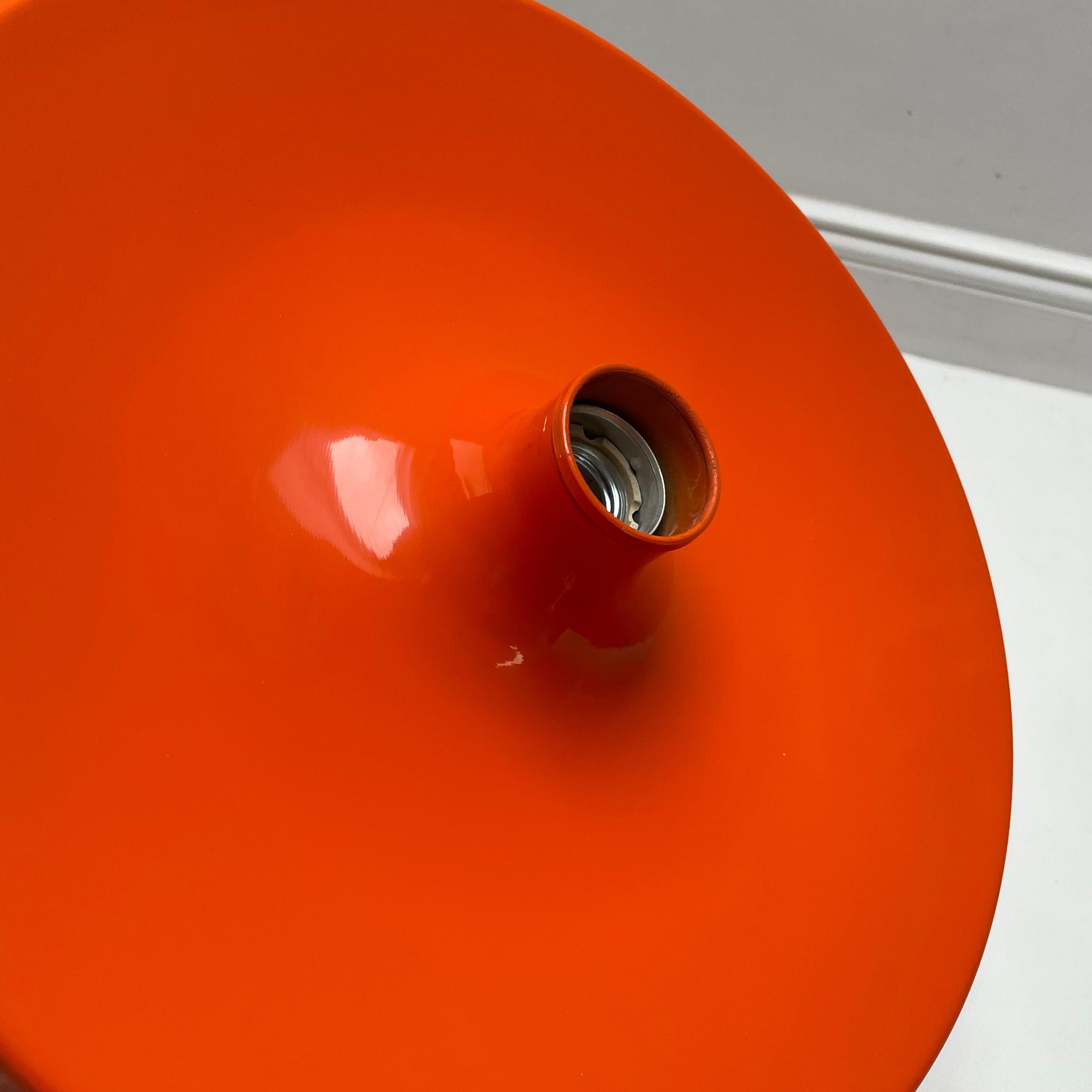 Rare orange 34cm Charlotte Perriand Style Disc Wall Light by Staff, Germany 1970 10