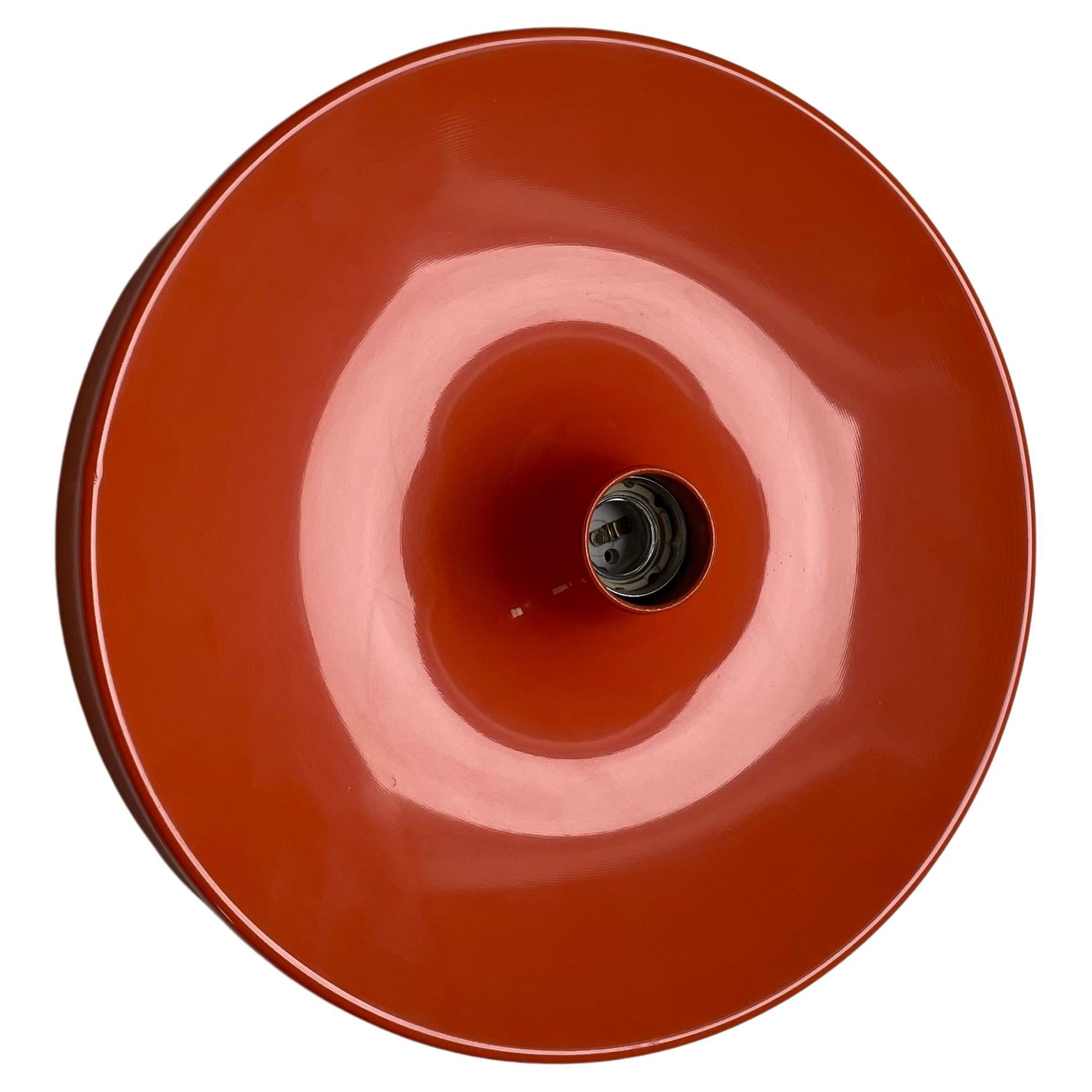 Rare orange 34cm Charlotte Perriand Style Disc Wall Light by Staff, Germany 1970 For Sale