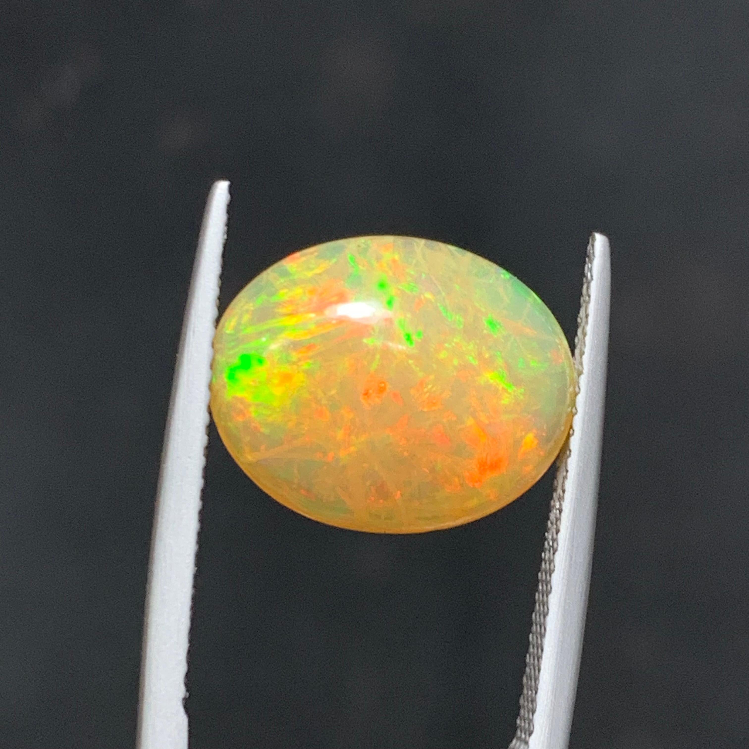 Rare Orange Creamy Natural Fire Opal Gemstone Cabochons, 20 Ct for Jewelry 5