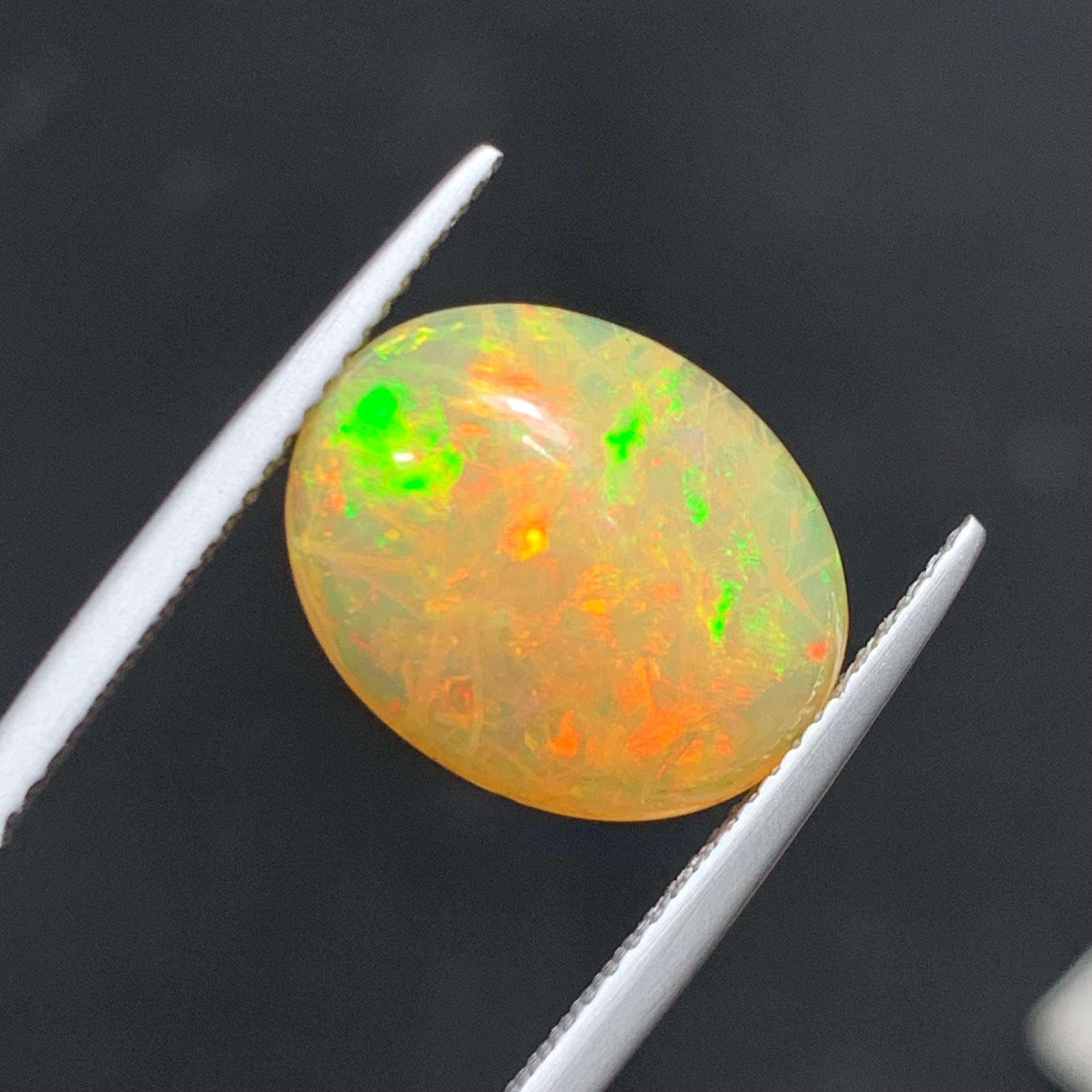 Rare Orange Creamy Natural Fire Opal Gemstone Cabochons, 20 Ct for Jewelry 4
