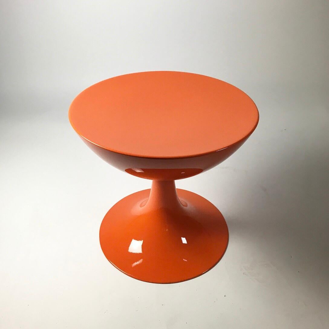 Rare Orange Design Stool by Nanna Ditzel for Domus Danica, Denmark, 1969 In Good Condition In Haderslev, DK