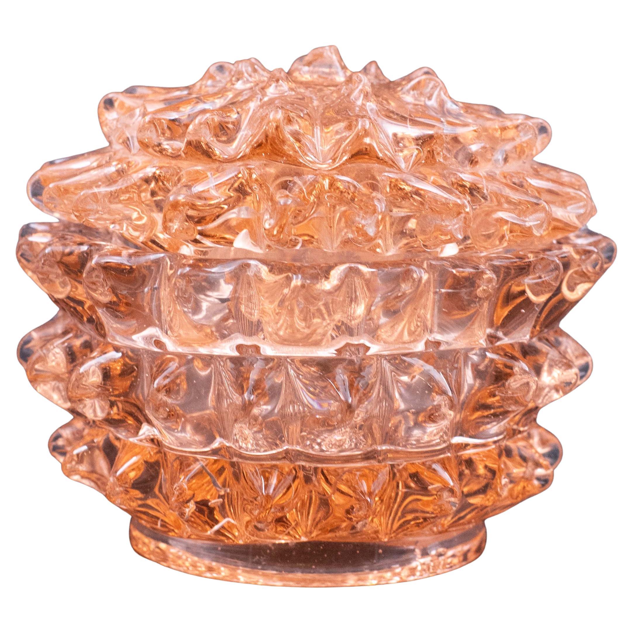 Rare Orange Ercole Barovier Rostrato Murano Glass Vase for Barovier & Toso