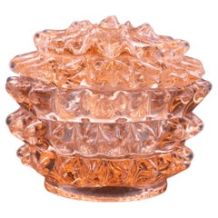 Rare Orange Ercole Barovier Rostrato Murano Glass Vase for Barovier & Toso