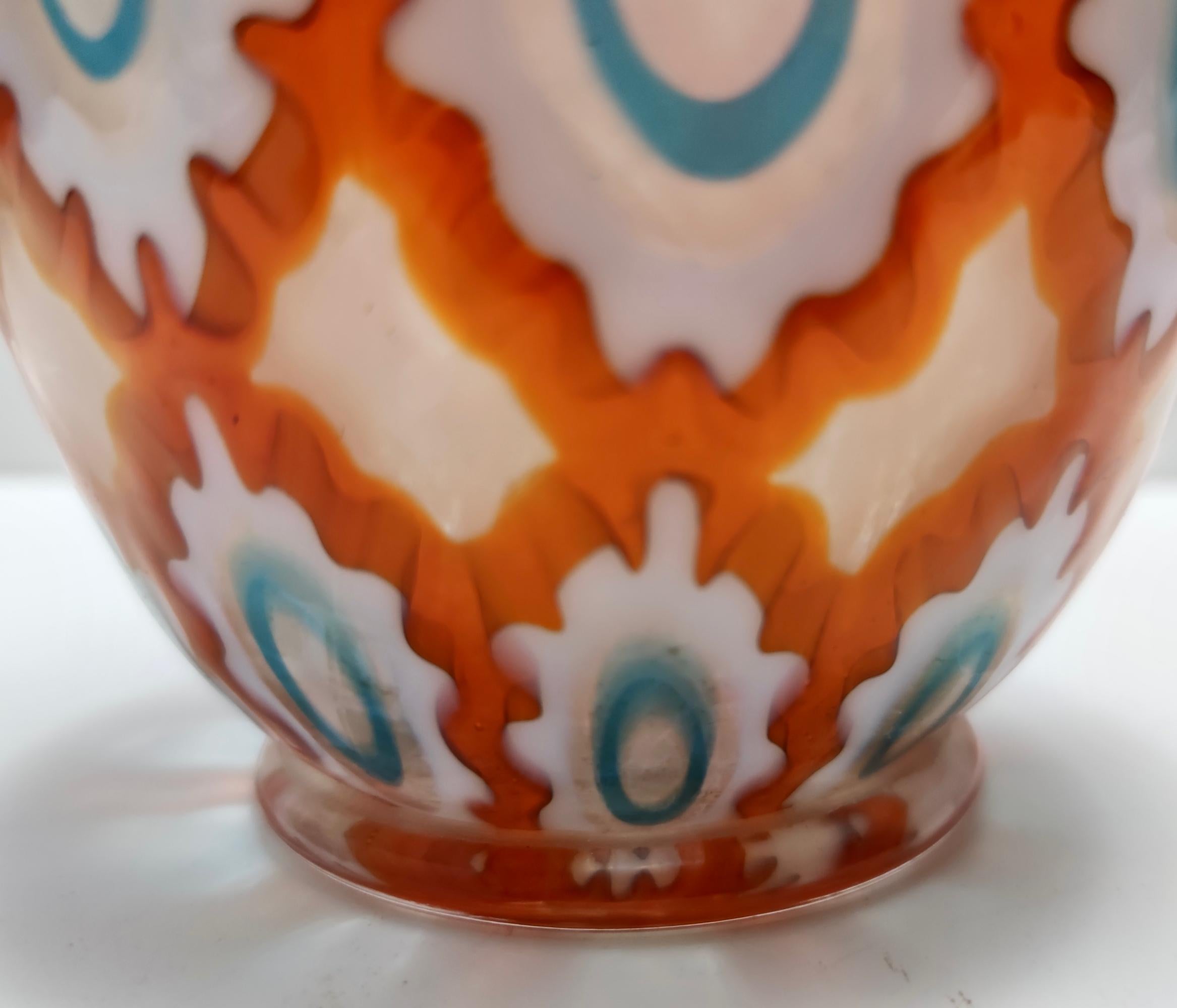 Rare Orange Murano Glass Vase by Ercole Barovier model 