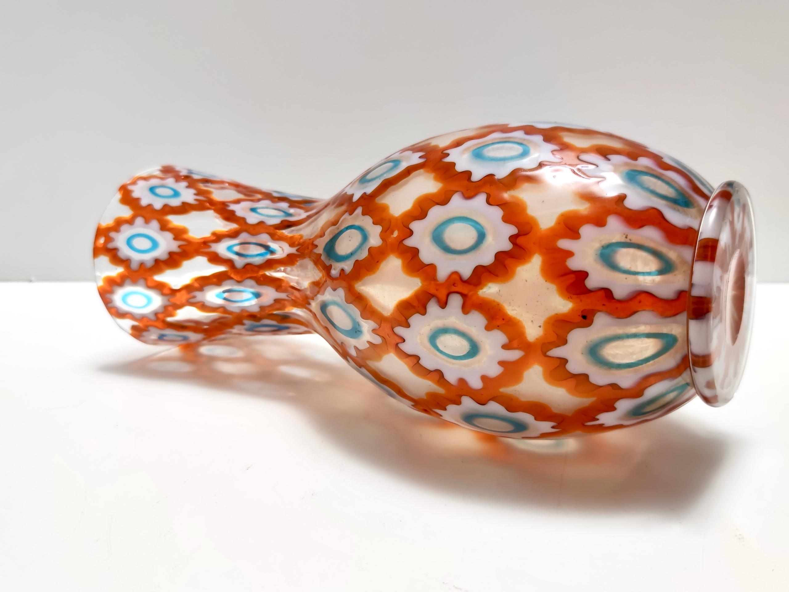 Rare Orange Murano Glass Vase by Ercole Barovier model 
