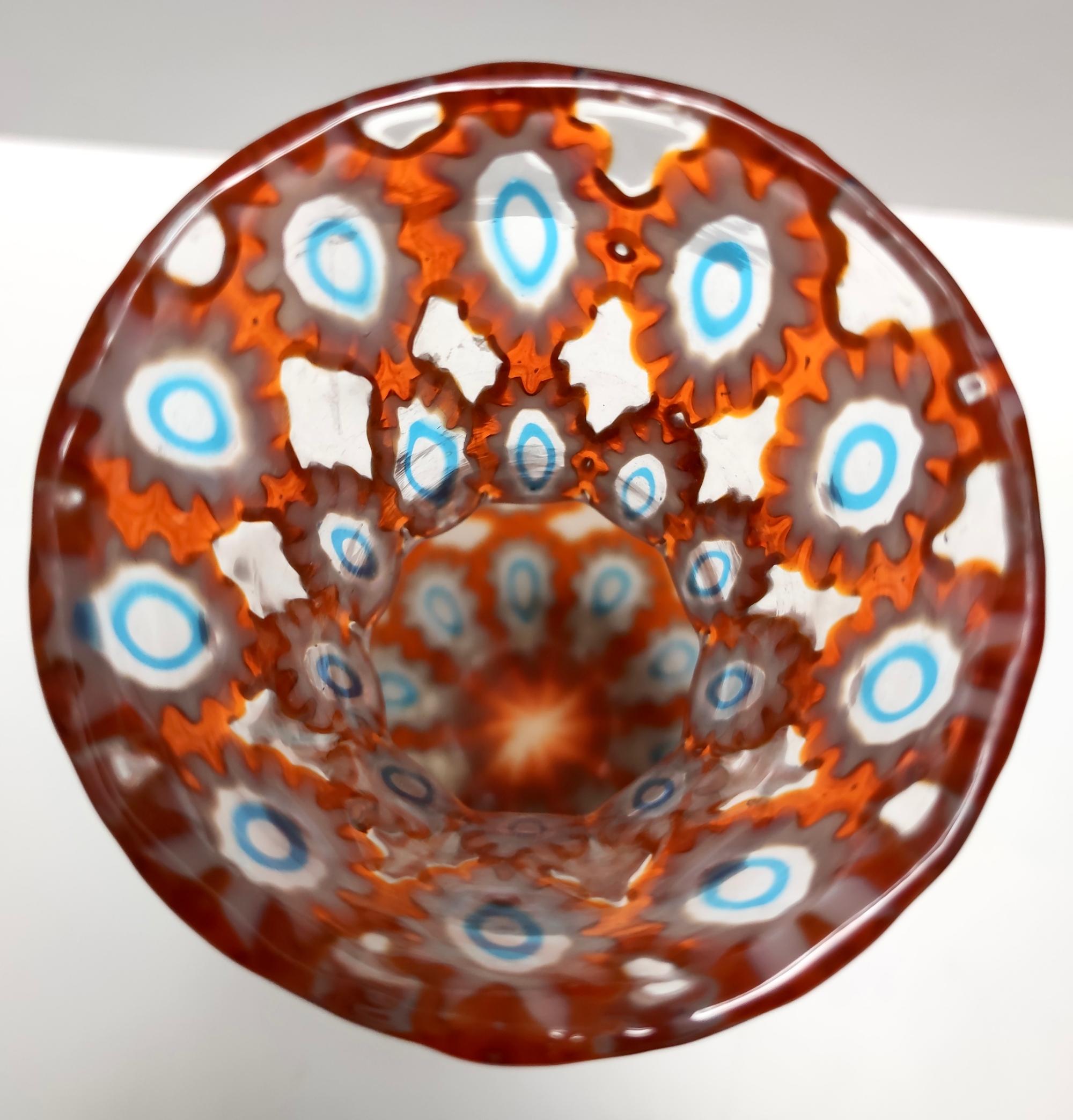 Late 20th Century Rare Orange Murano Glass Vase by Ercole Barovier model 