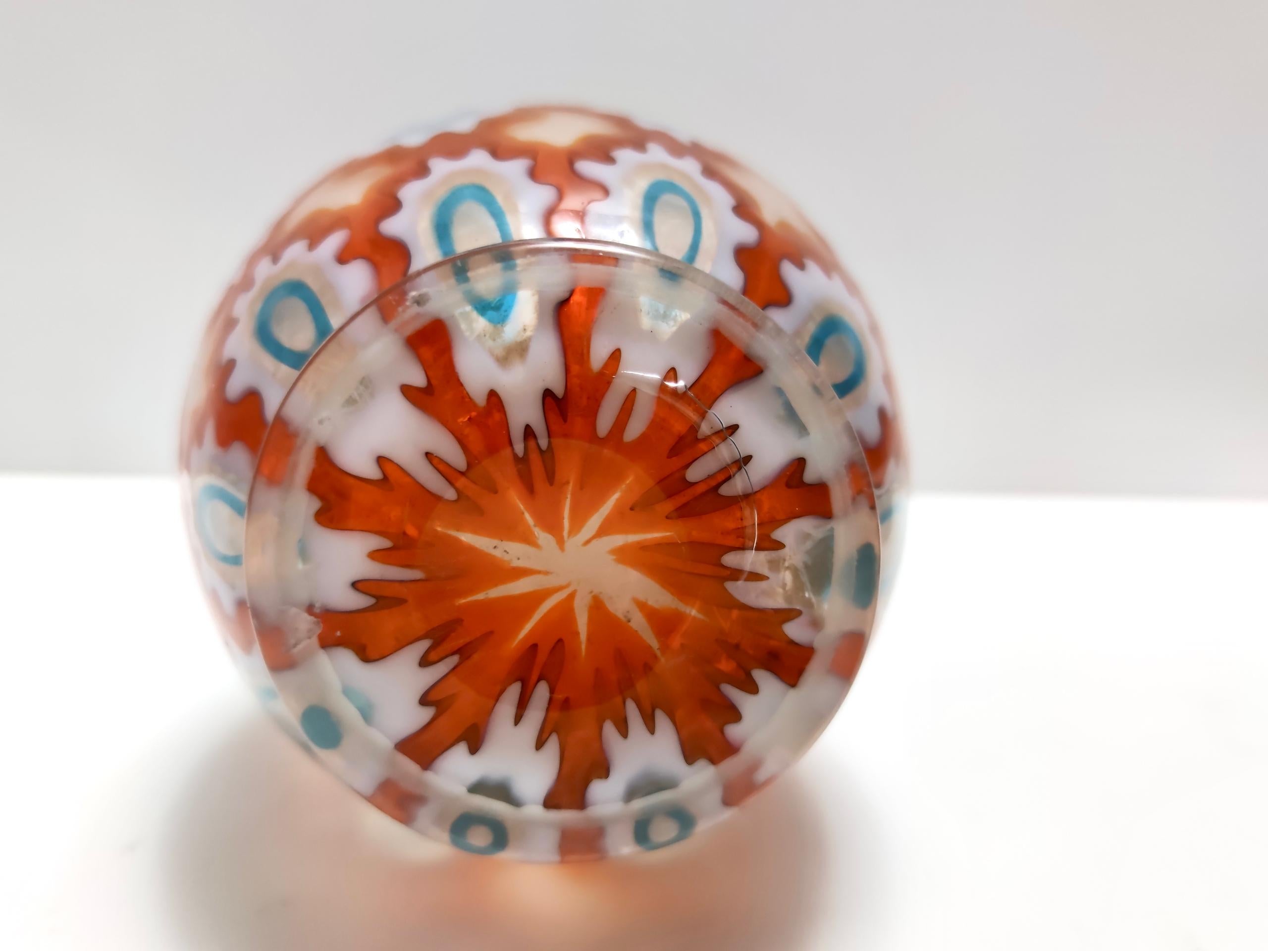 Rare Orange Murano Glass Vase by Ercole Barovier model 