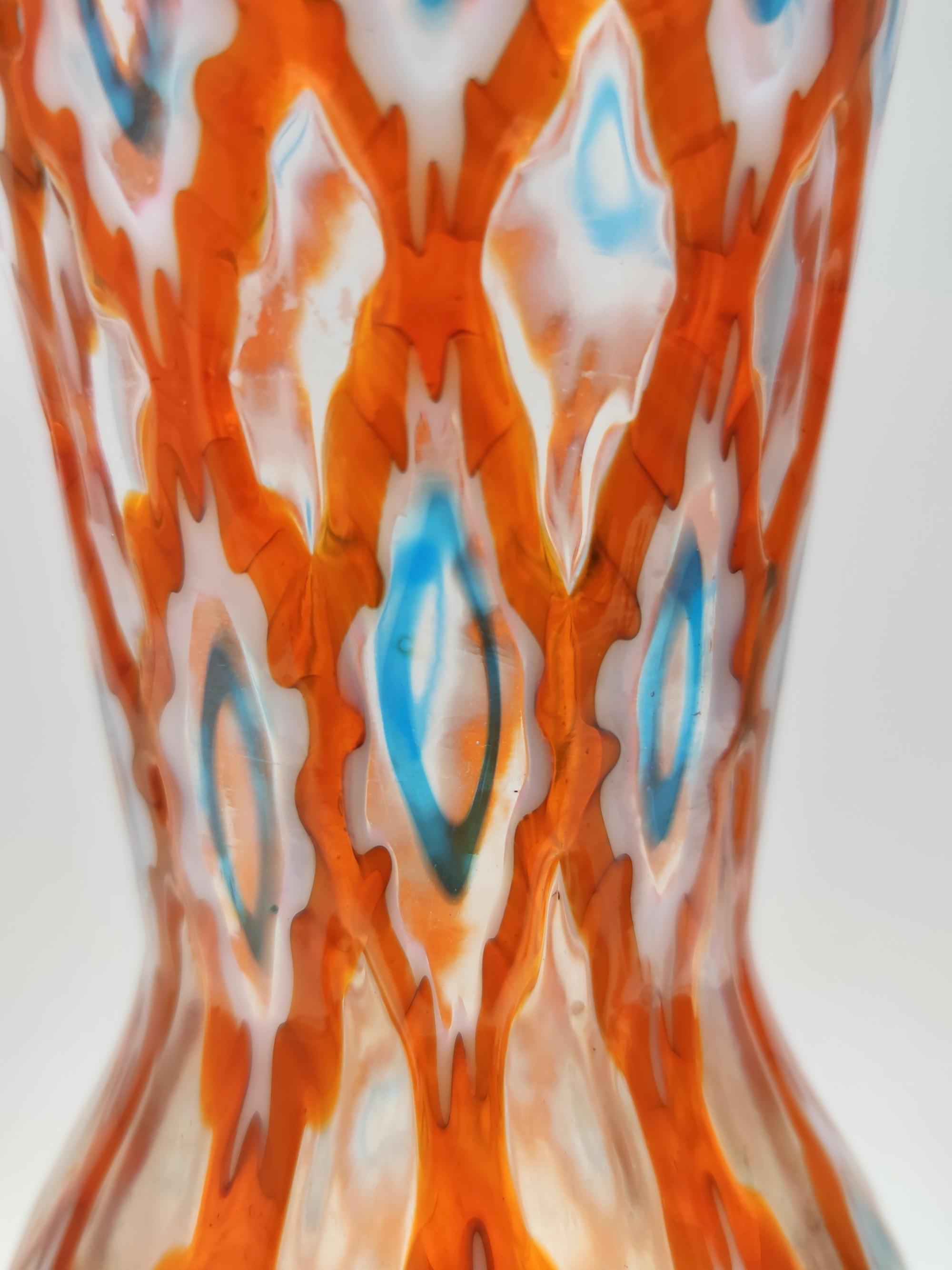 Rare Orange Murano Glass Vase by Ercole Barovier model 