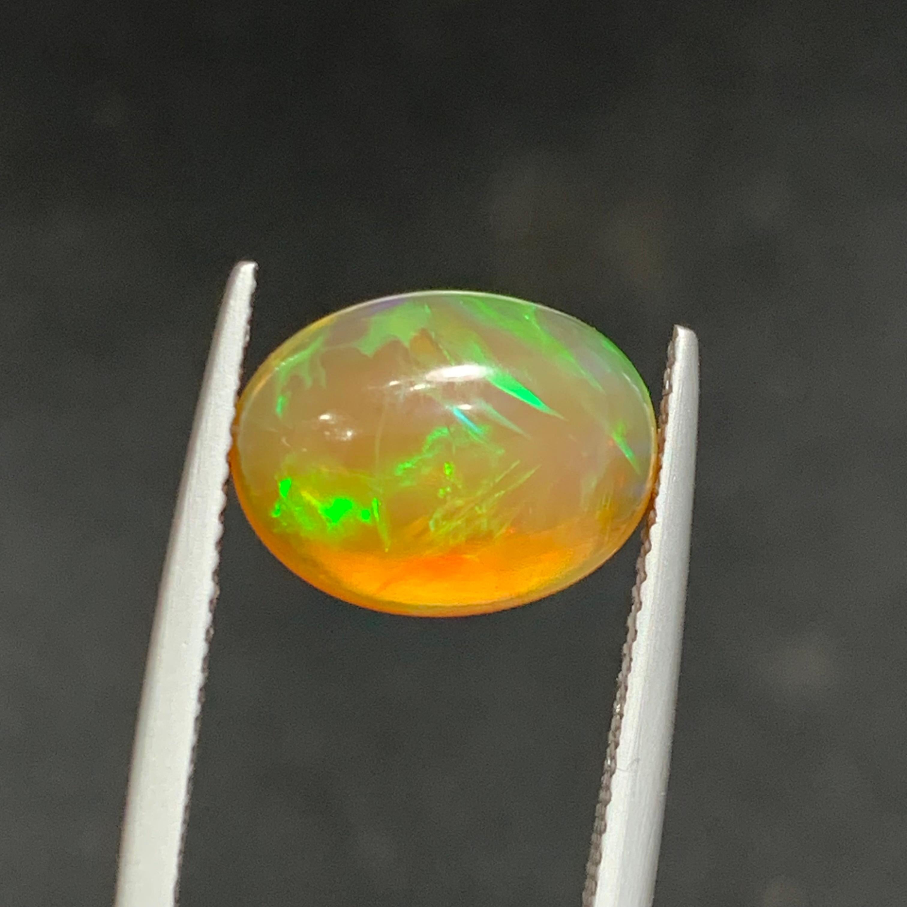 Seltene Orange Farbenspiel natürlichen Feuer Opal Edelstein Cabochons, 15 Ct-Schmuck  4
