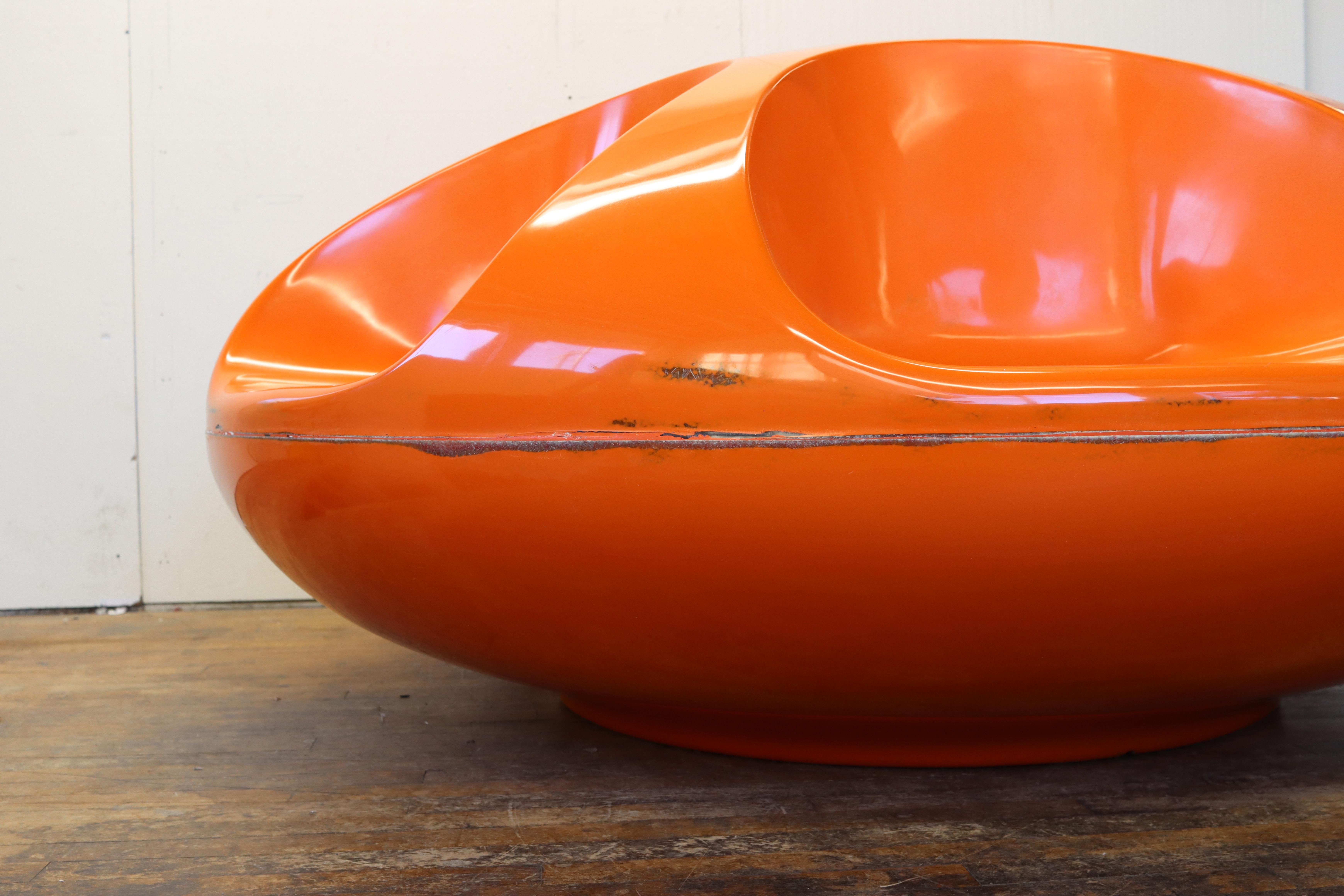 Seltenes orangefarbenes Space Age-Sofa „Carousel“ von Elsie Crawford für Sintoform, 1969 im Angebot 2