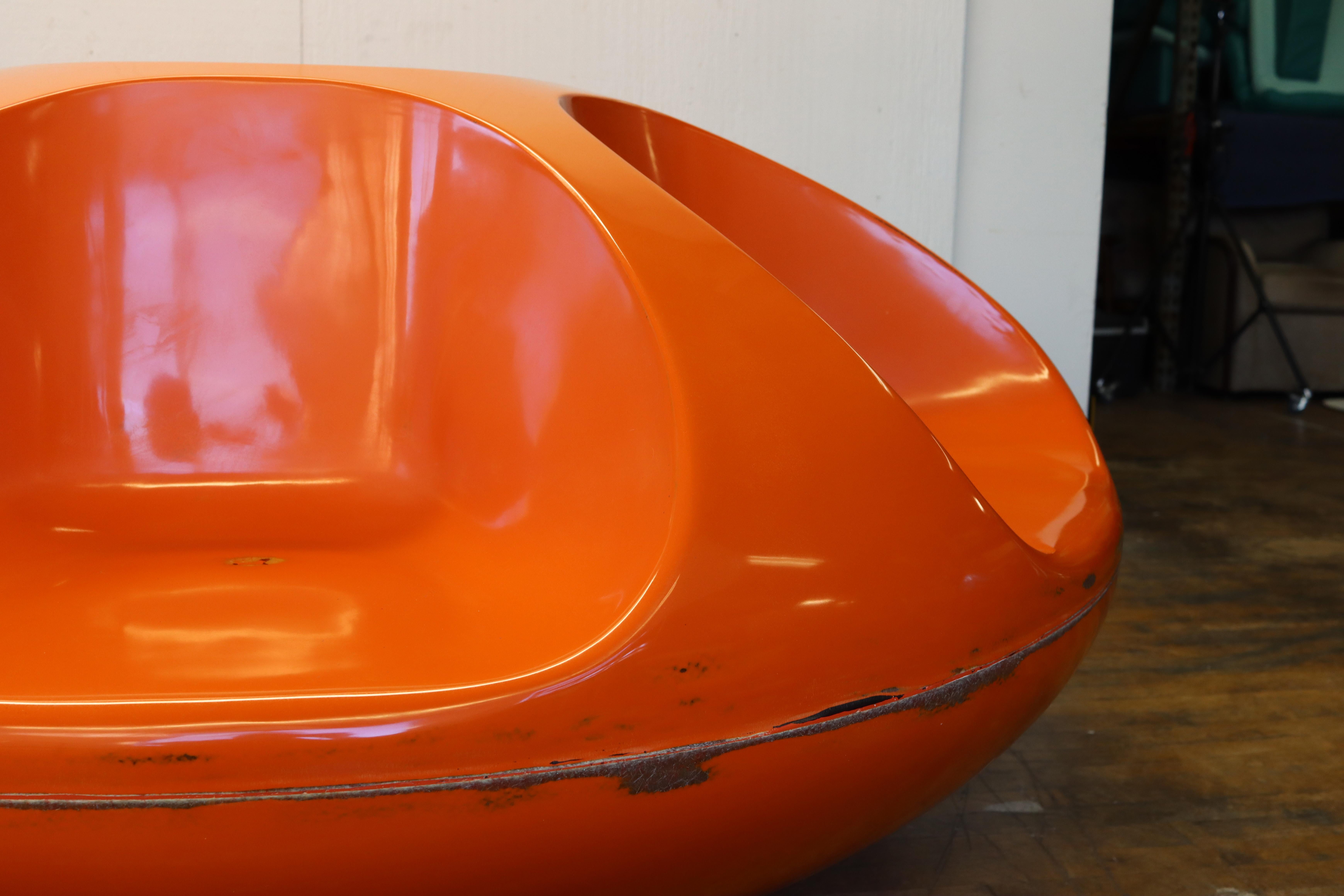 Seltenes orangefarbenes Space Age-Sofa „Carousel“ von Elsie Crawford für Sintoform, 1969 im Angebot 3