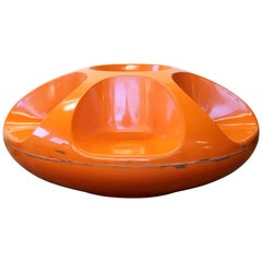Rare Orange Space Age "Carousel" Sofa by Elsie Crawford for Sintoform, 1969