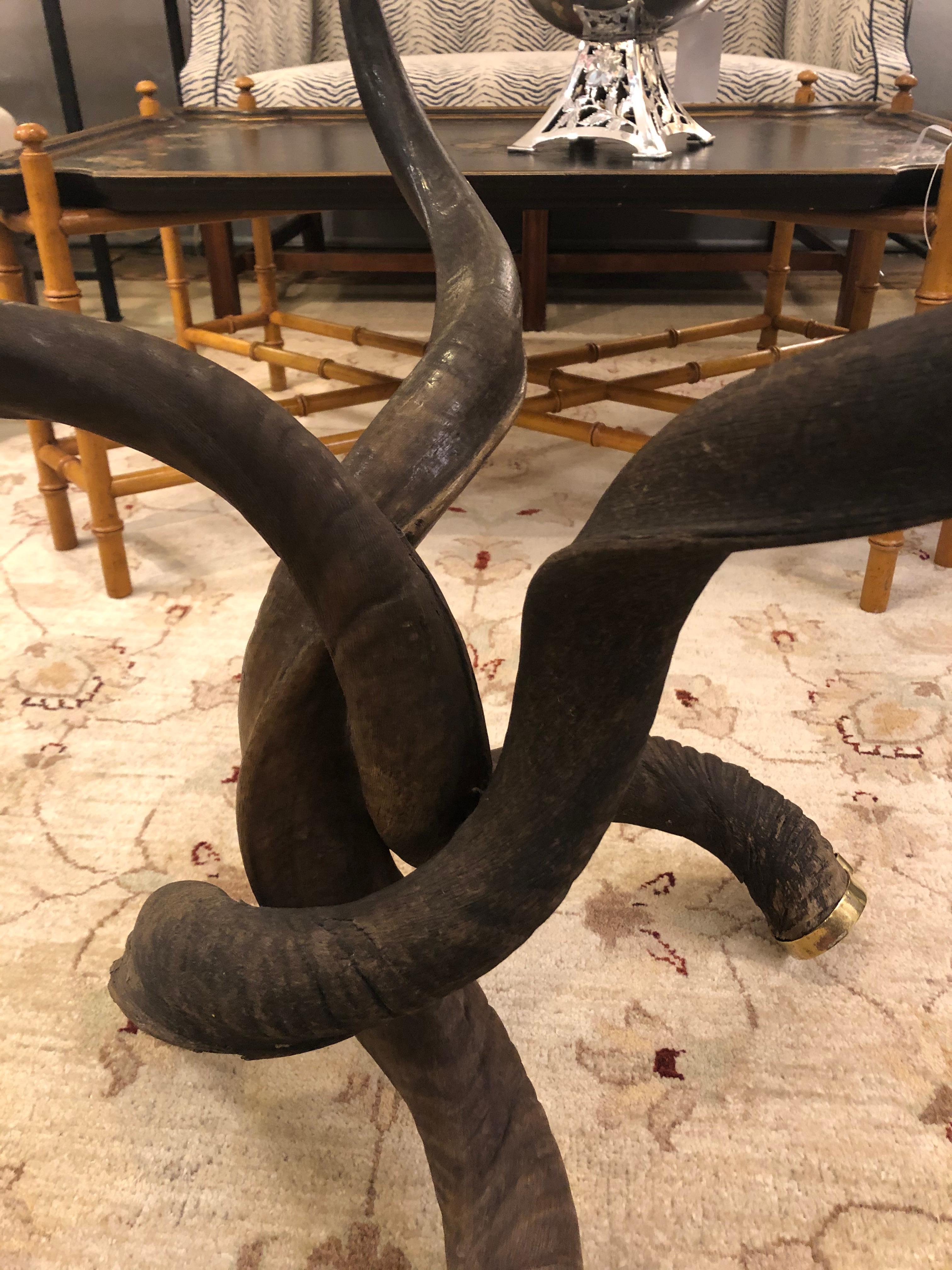 Rare Organic Handmade Kudo Horn Based Coffee Table 5