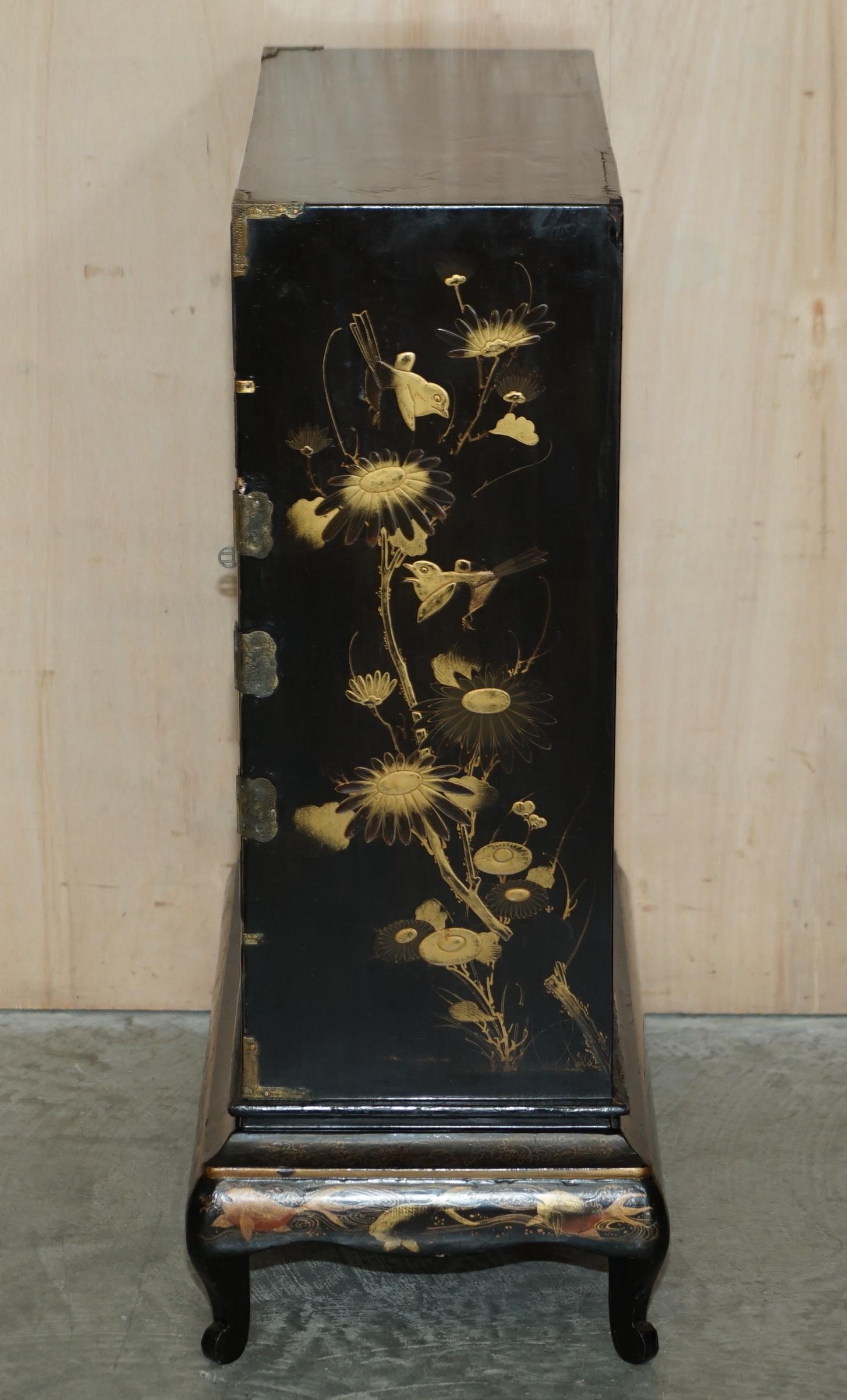 Rare Oriental Chinese Export Antique Cabinet Lots of Drawers for Fine Teas 9