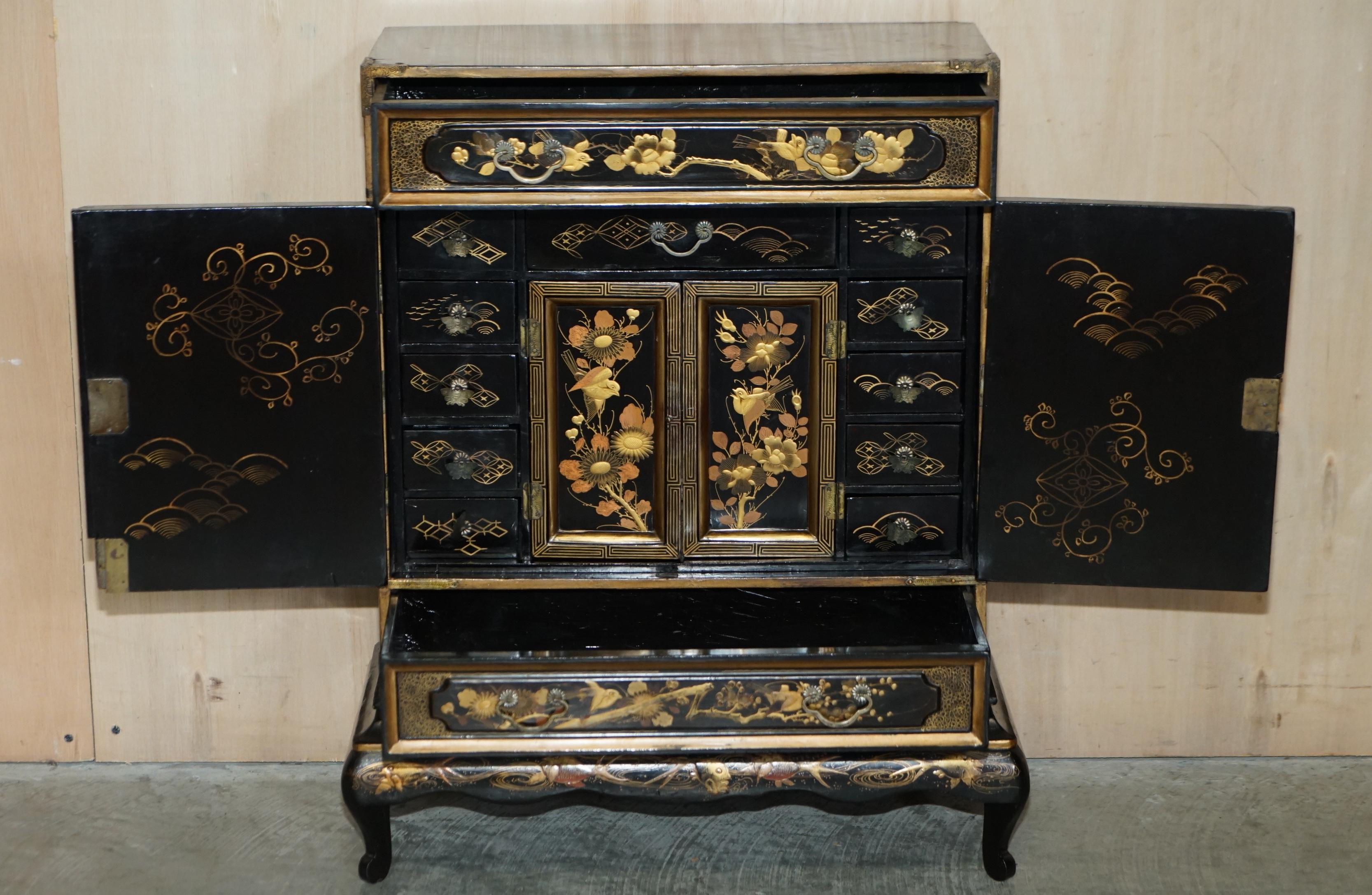 Rare Oriental Chinese Export Antique Cabinet Lots of Drawers for Fine Teas 10