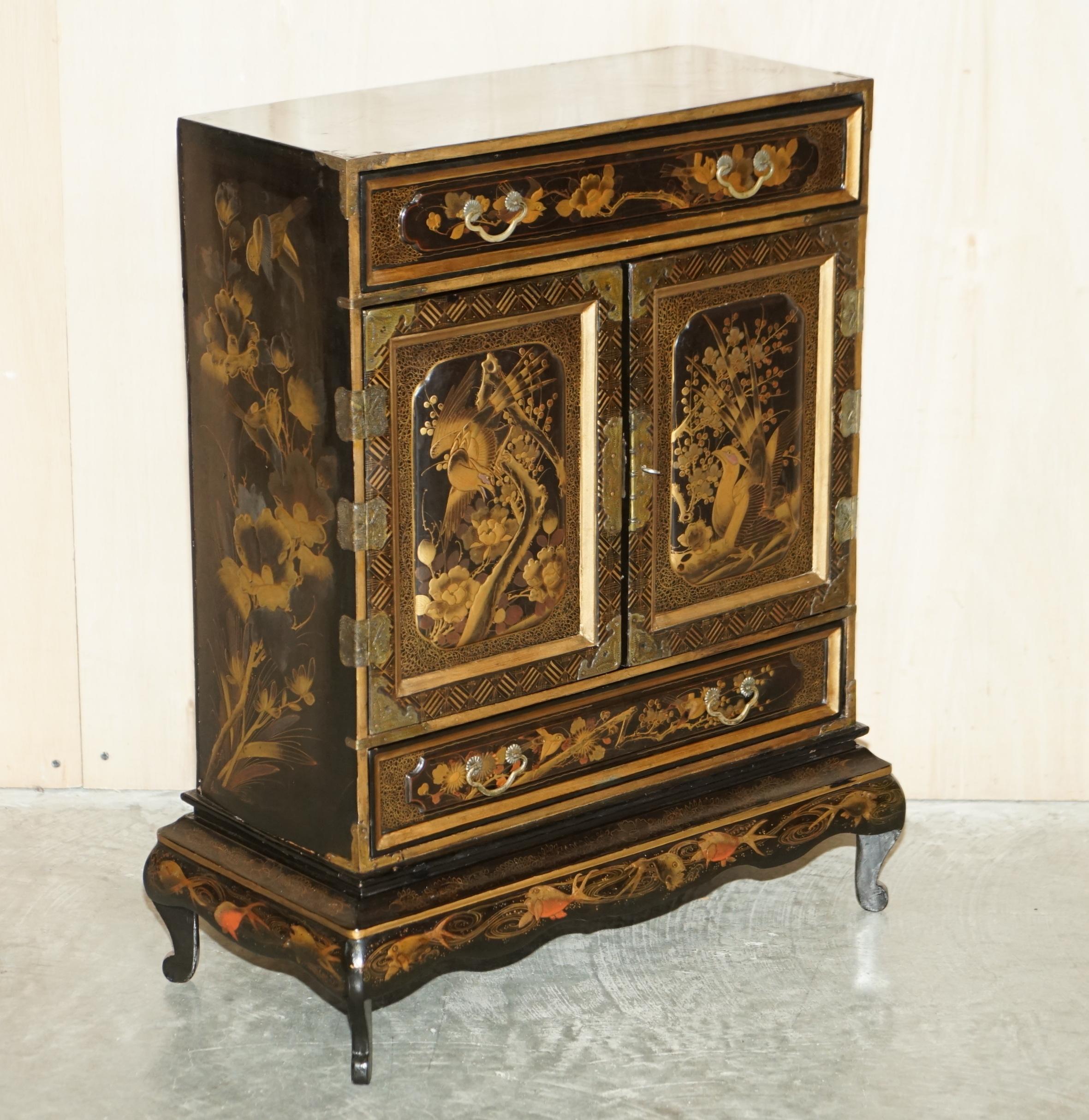 Rare Oriental Chinese Export Antique Cabinet Lots of Drawers for Fine ...