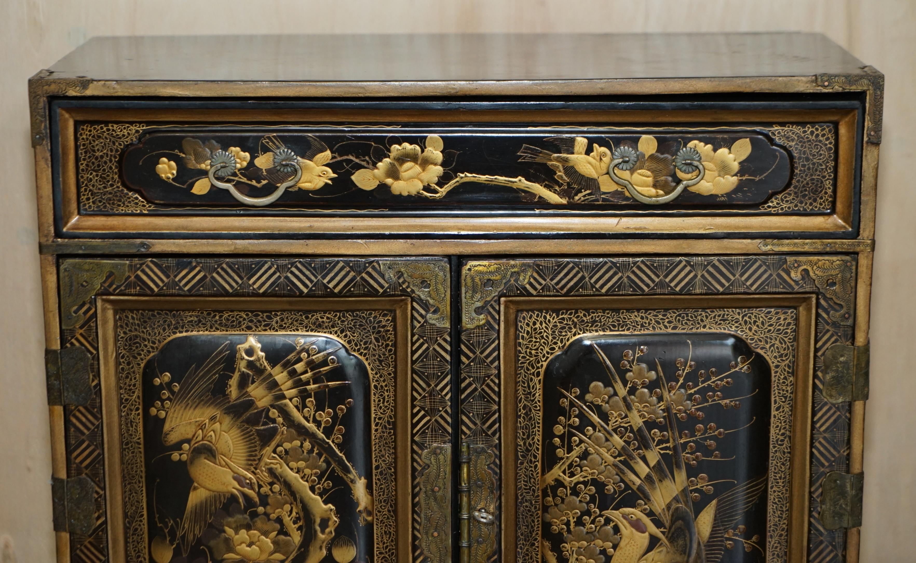 Early 20th Century Rare Oriental Chinese Export Antique Cabinet Lots of Drawers for Fine Teas